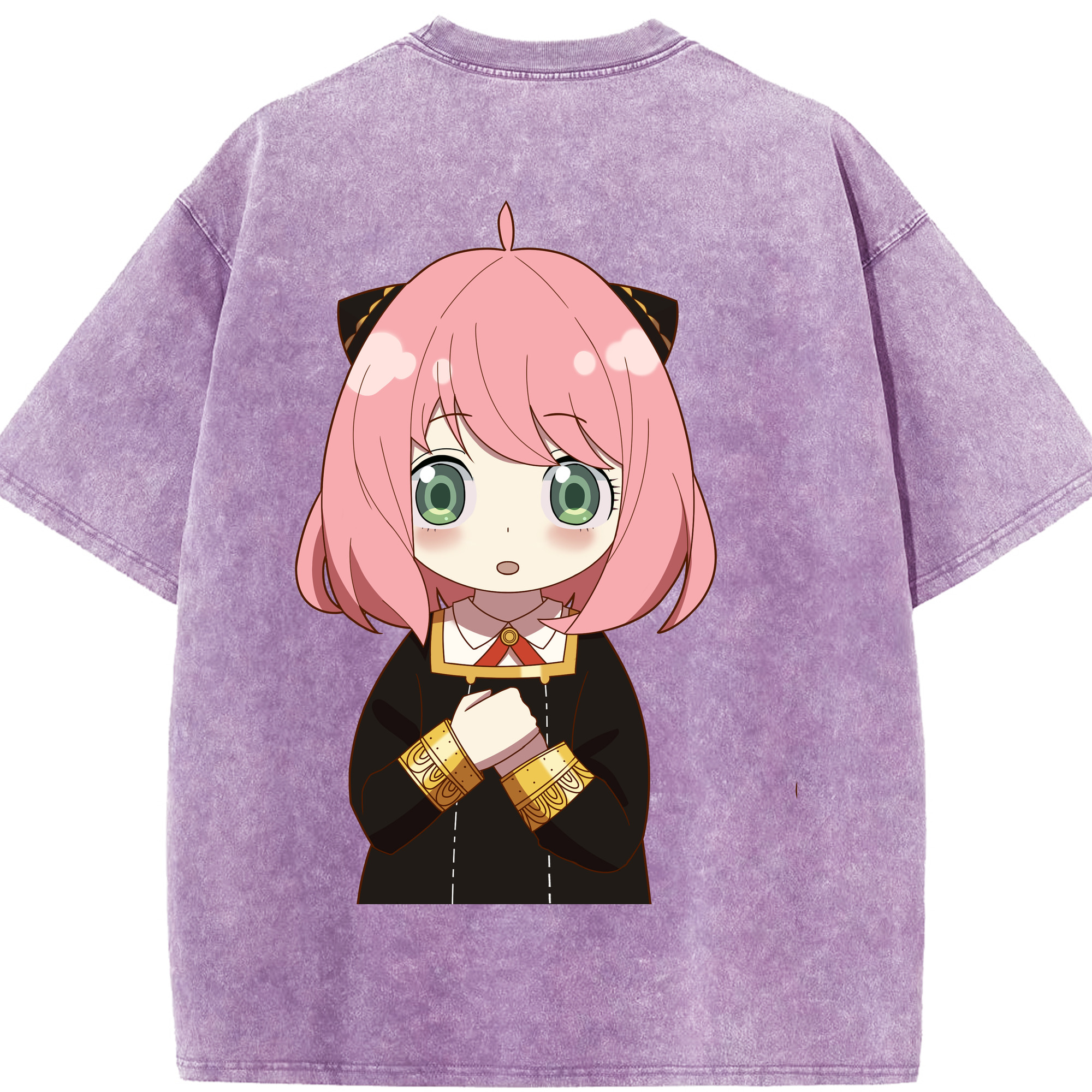 （画像用） SPY×FAMILY间谍家家酒 綿100% ヴィンテージ風 半袖Tシャツ（背面プリント）