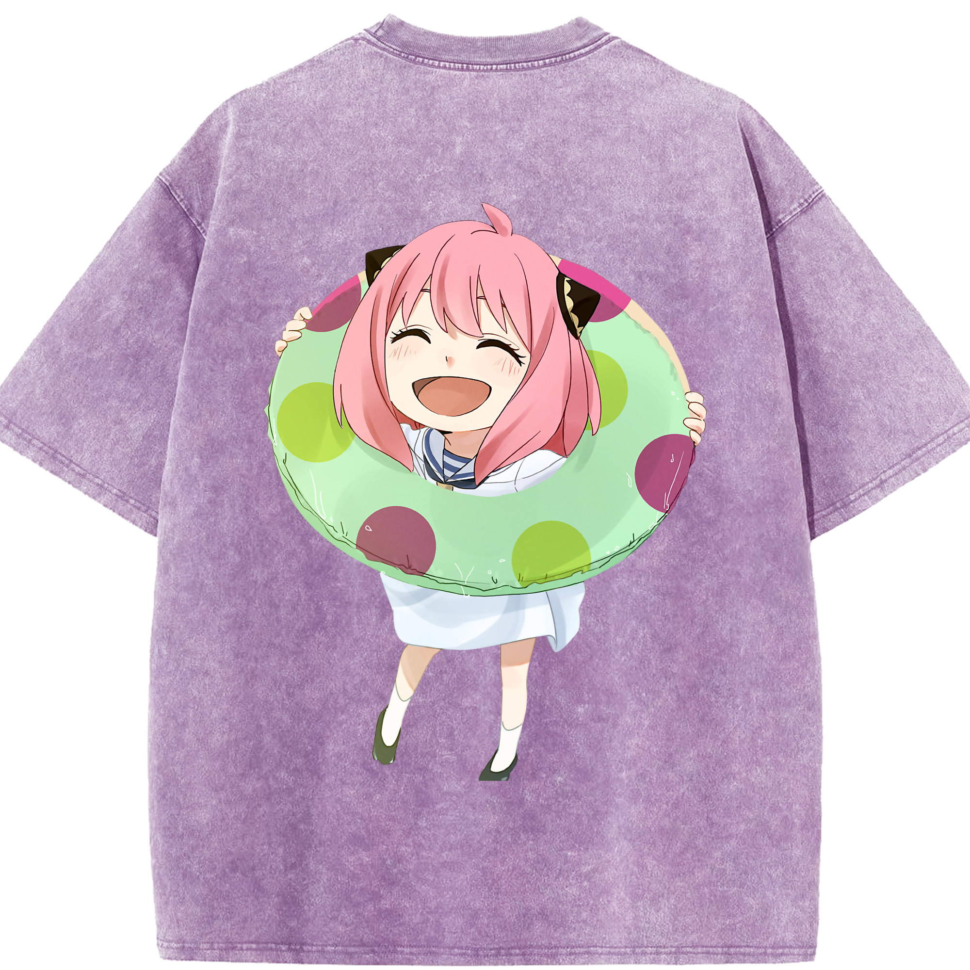 （画像用） SPY×FAMILY间谍家家酒 綿100% ヴィンテージ風 半袖Tシャツ（背面プリント）