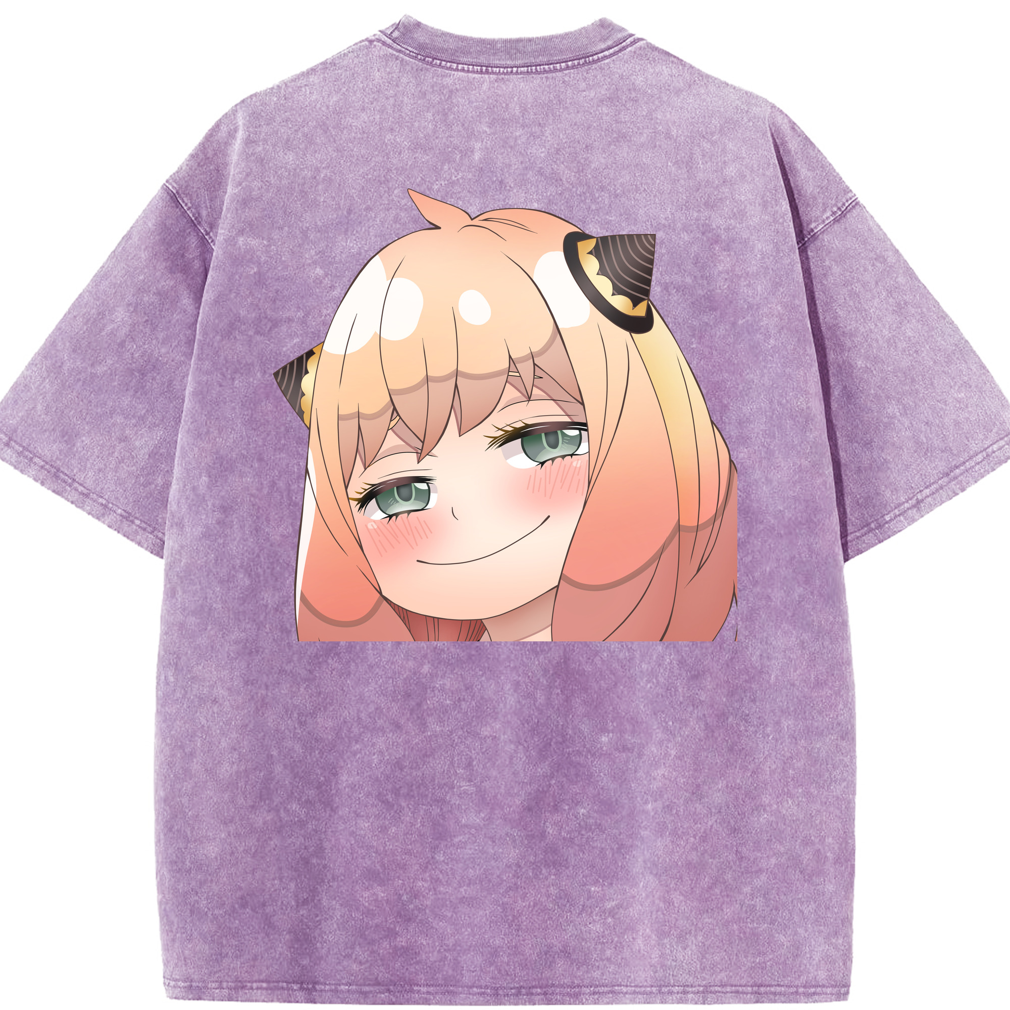 （画像用） SPY×FAMILY间谍家家酒 綿100% ヴィンテージ風 半袖Tシャツ（背面プリント）