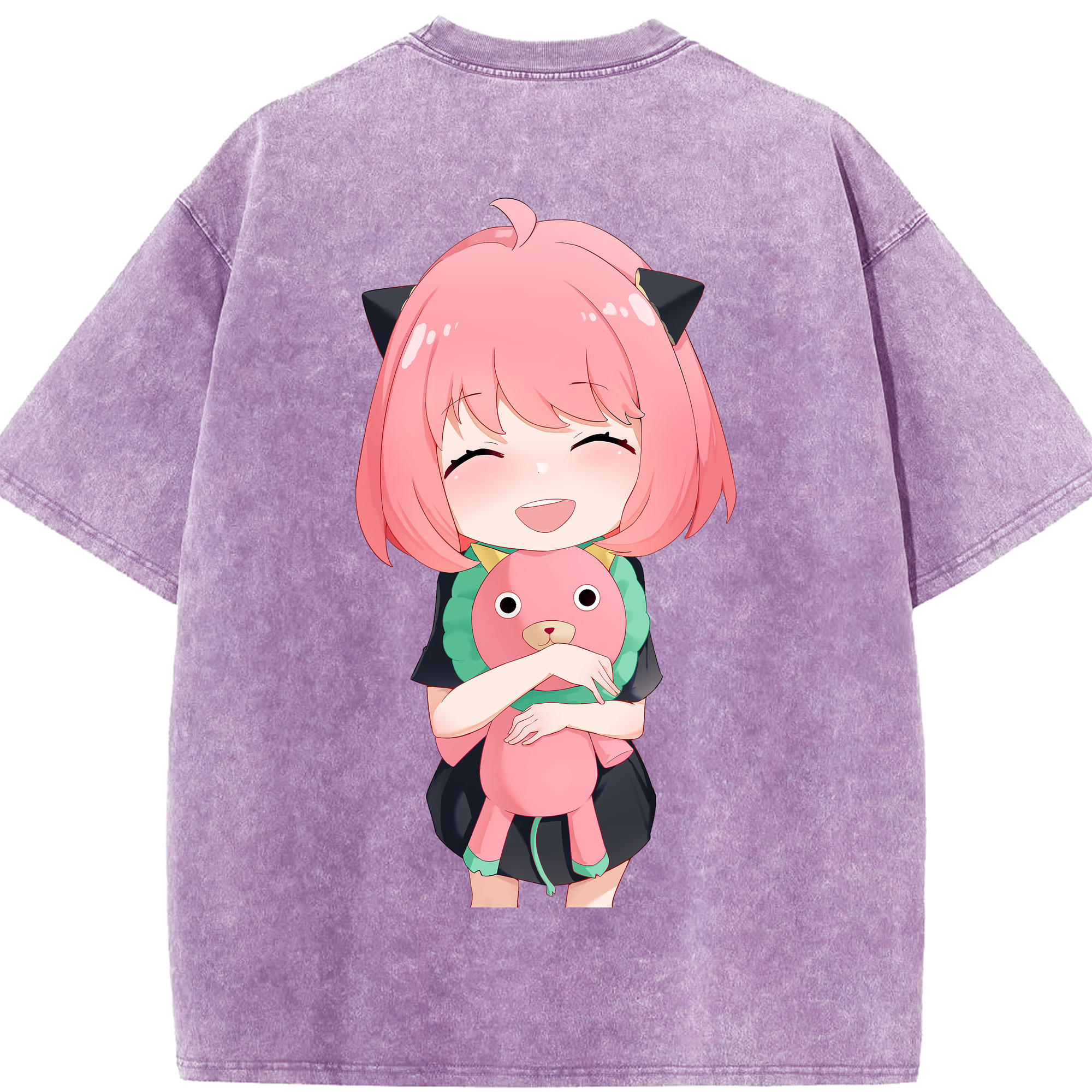 （画像用） SPY×FAMILY间谍家家酒 綿100% ヴィンテージ風 半袖Tシャツ（背面プリント）
