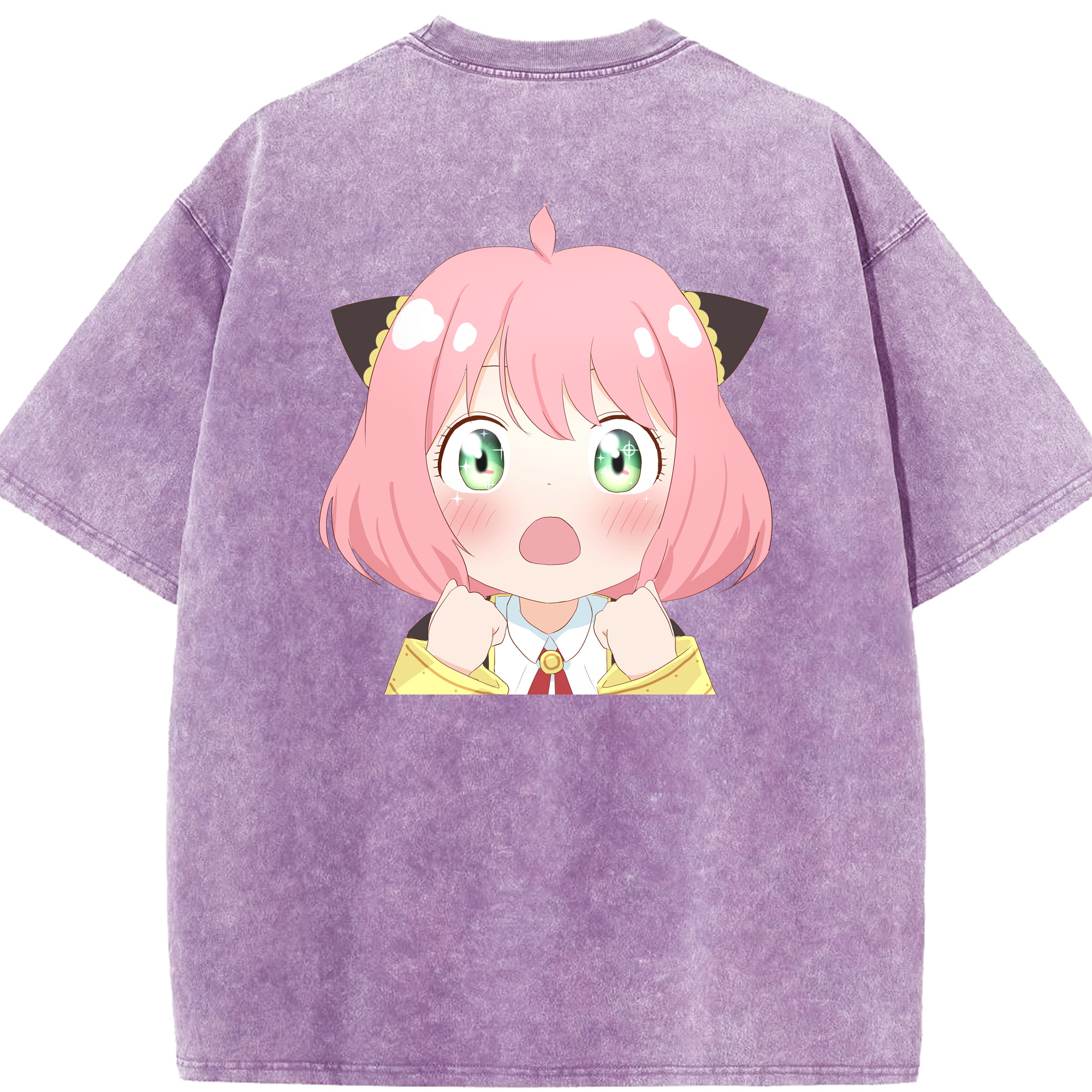（画像用） SPY×FAMILY间谍家家酒 綿100% ヴィンテージ風 半袖Tシャツ（背面プリント）