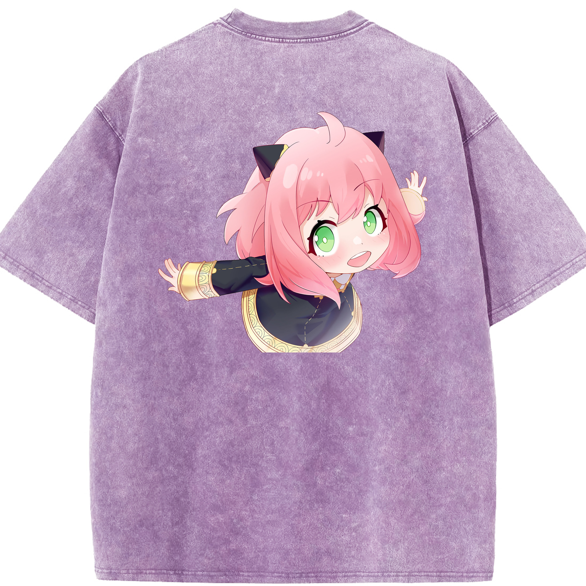 （画像用） SPY×FAMILY间谍家家酒 綿100% ヴィンテージ風 半袖Tシャツ（背面プリント）