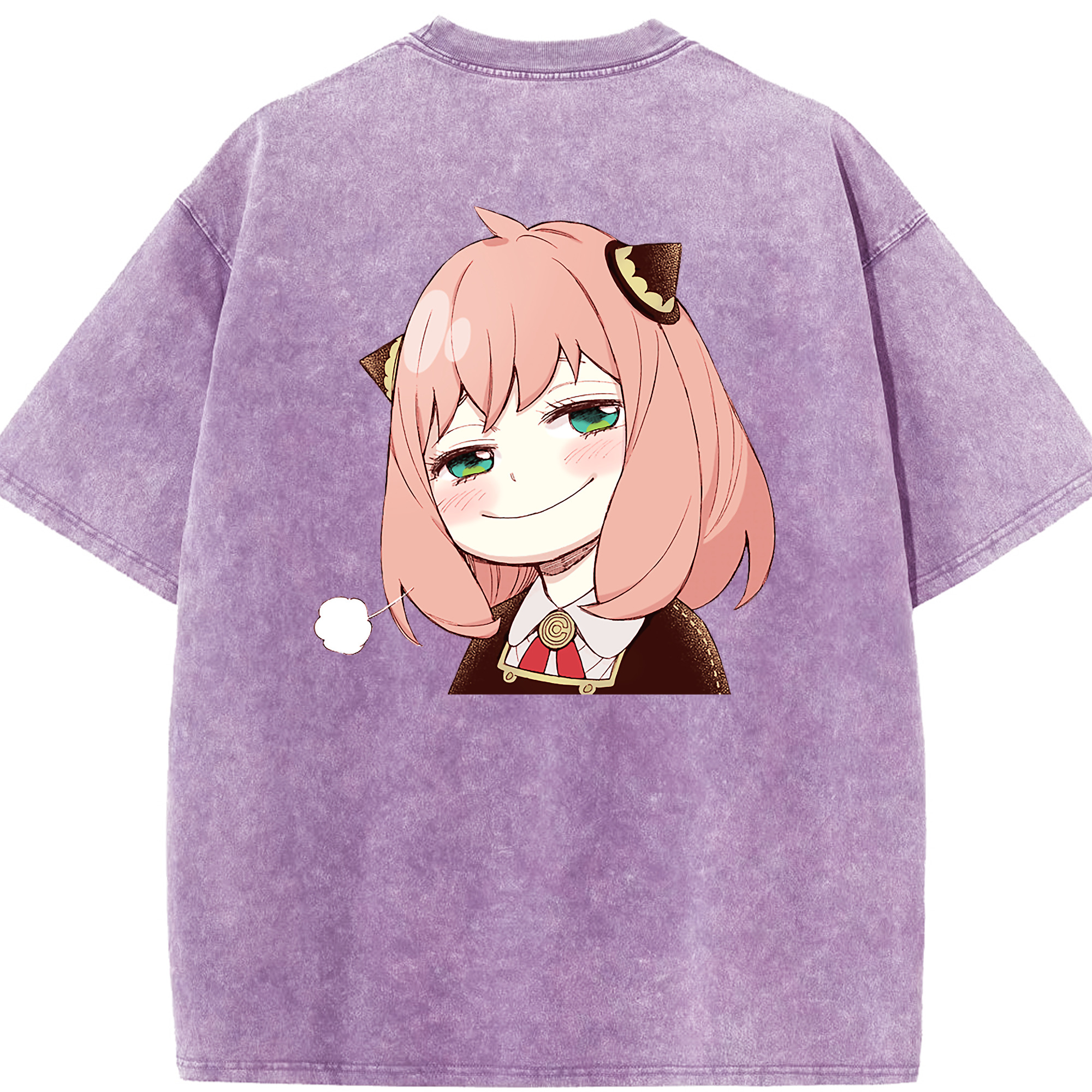（画像用） SPY×FAMILY间谍家家酒 綿100% ヴィンテージ風 半袖Tシャツ（背面プリント）