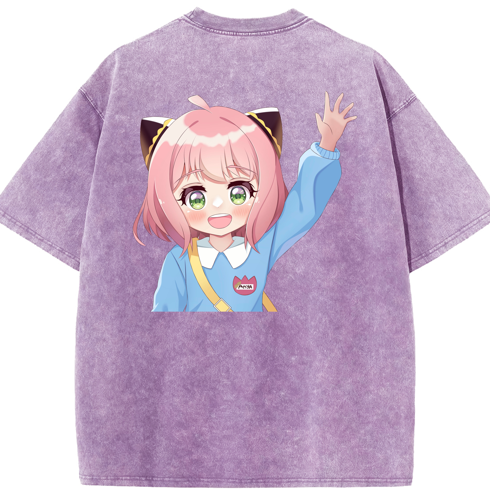 （画像用） SPY×FAMILY间谍家家酒 綿100% ヴィンテージ風 半袖Tシャツ（背面プリント）