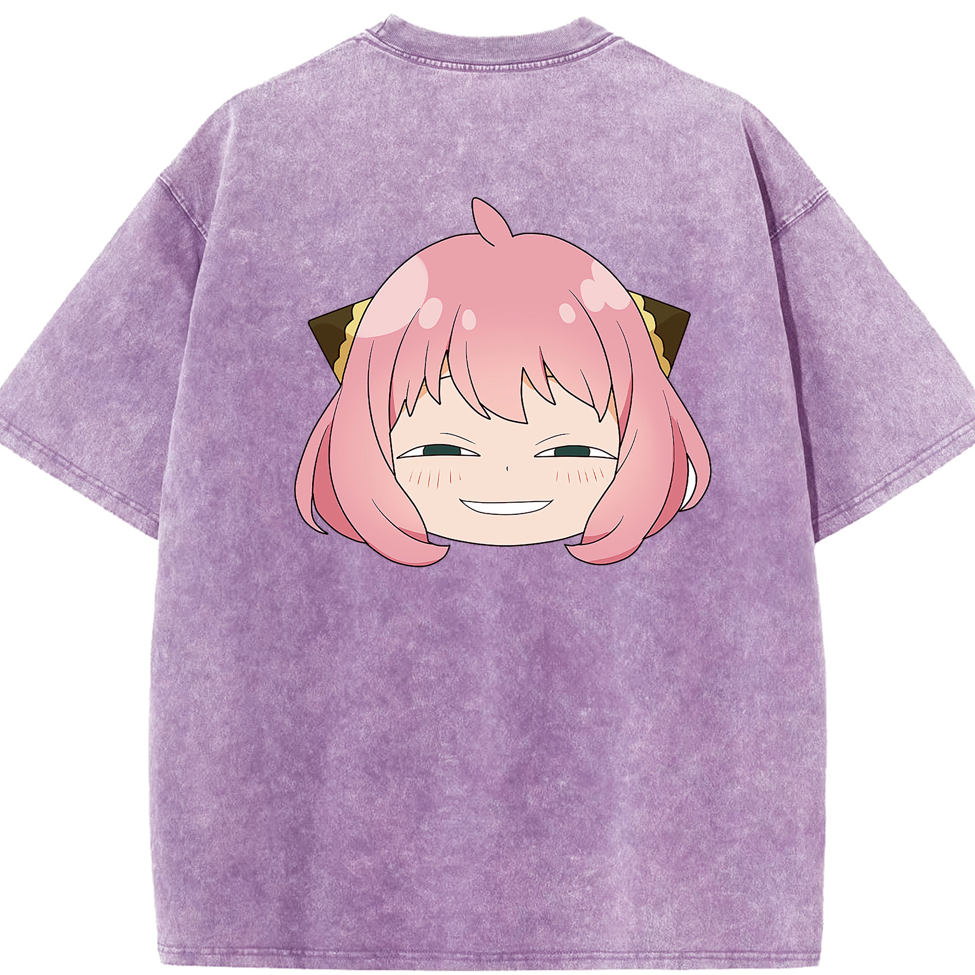（画像用） SPY×FAMILY间谍家家酒 綿100% ヴィンテージ風 半袖Tシャツ（背面プリント）