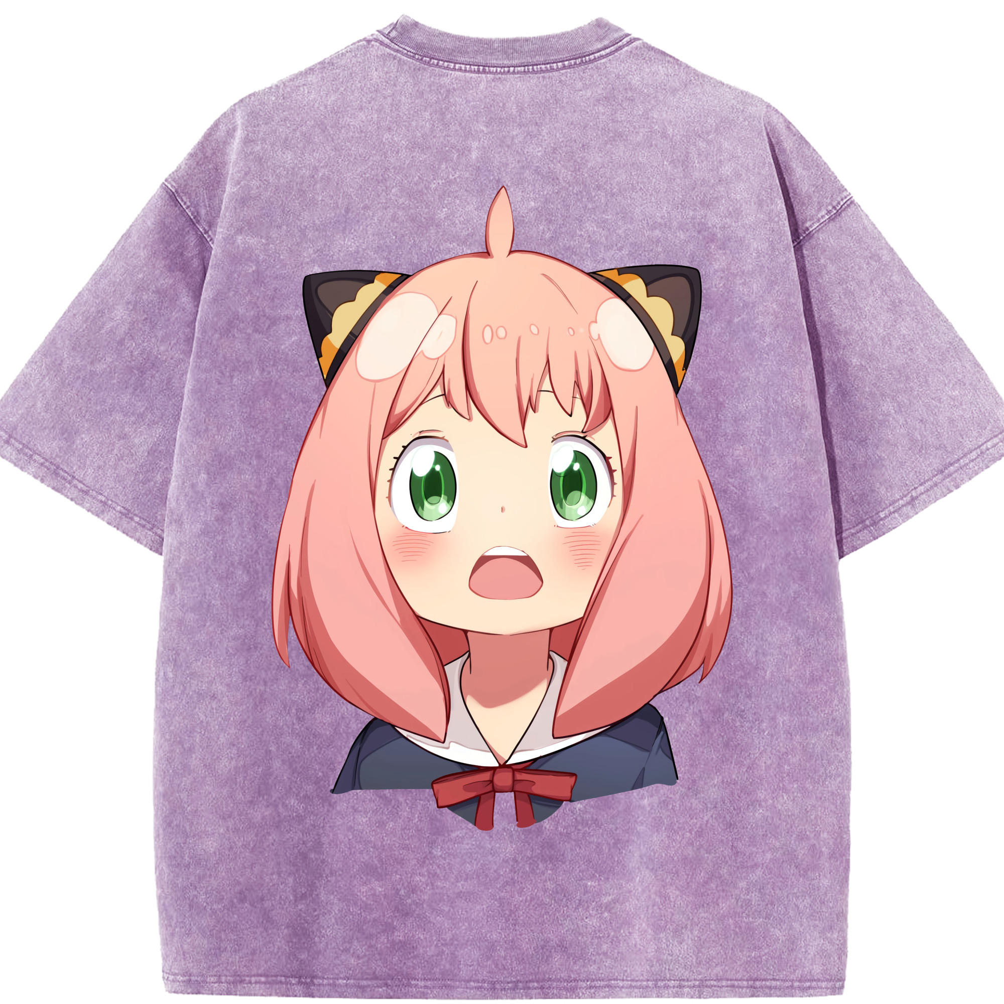 （画像用） SPY×FAMILY间谍家家酒 綿100% ヴィンテージ風 半袖Tシャツ（背面プリント）