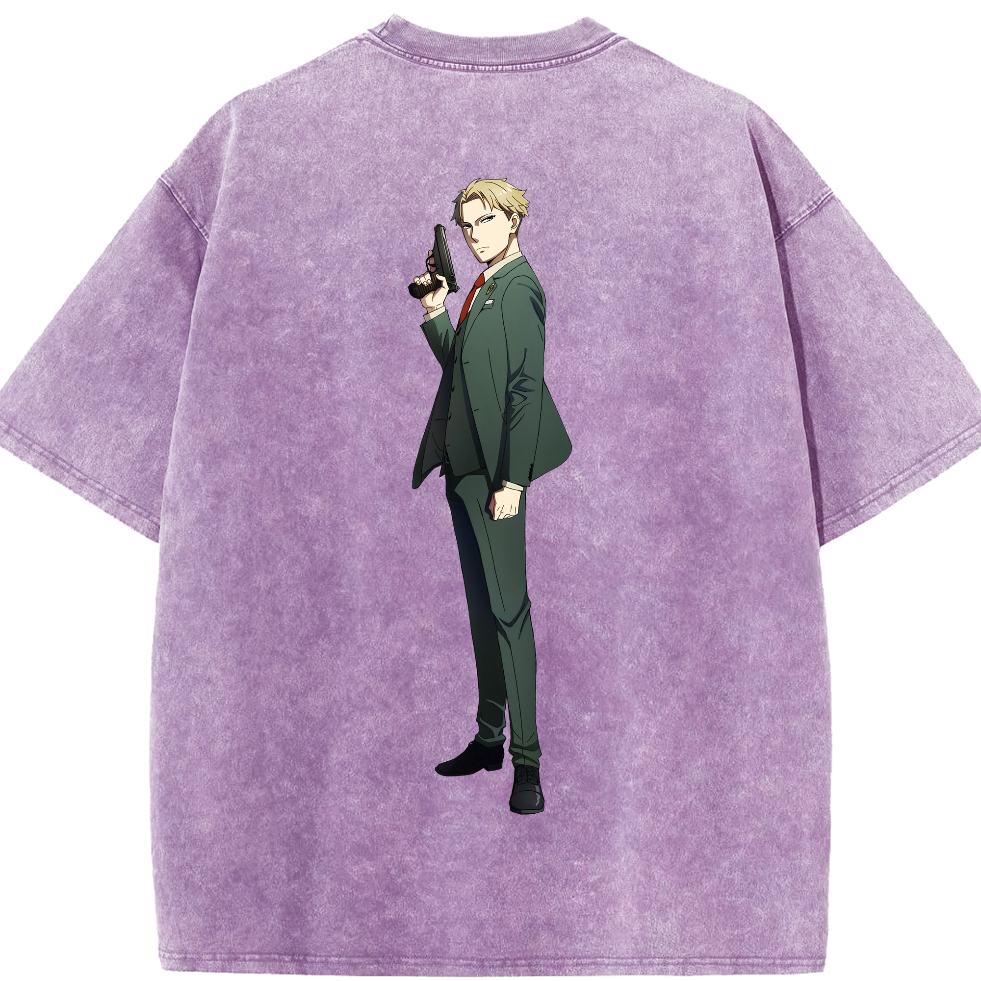 （画像用） SPY×FAMILY间谍家家酒 綿100% ヴィンテージ風 半袖Tシャツ（背面プリント）