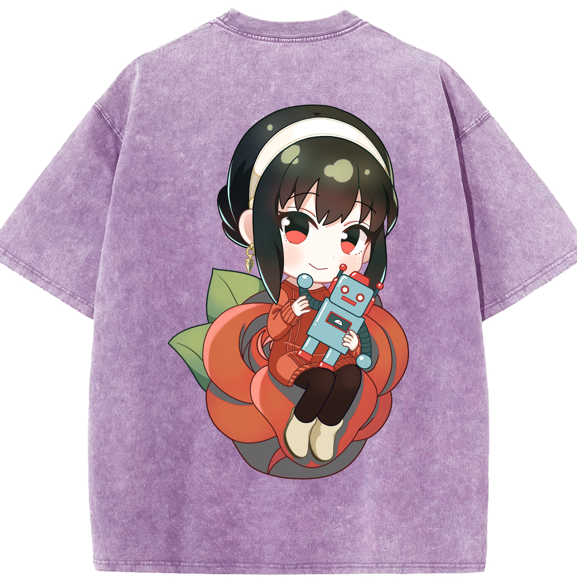 （画像用） SPY×FAMILY间谍家家酒 綿100% ヴィンテージ風 半袖Tシャツ（背面プリント）