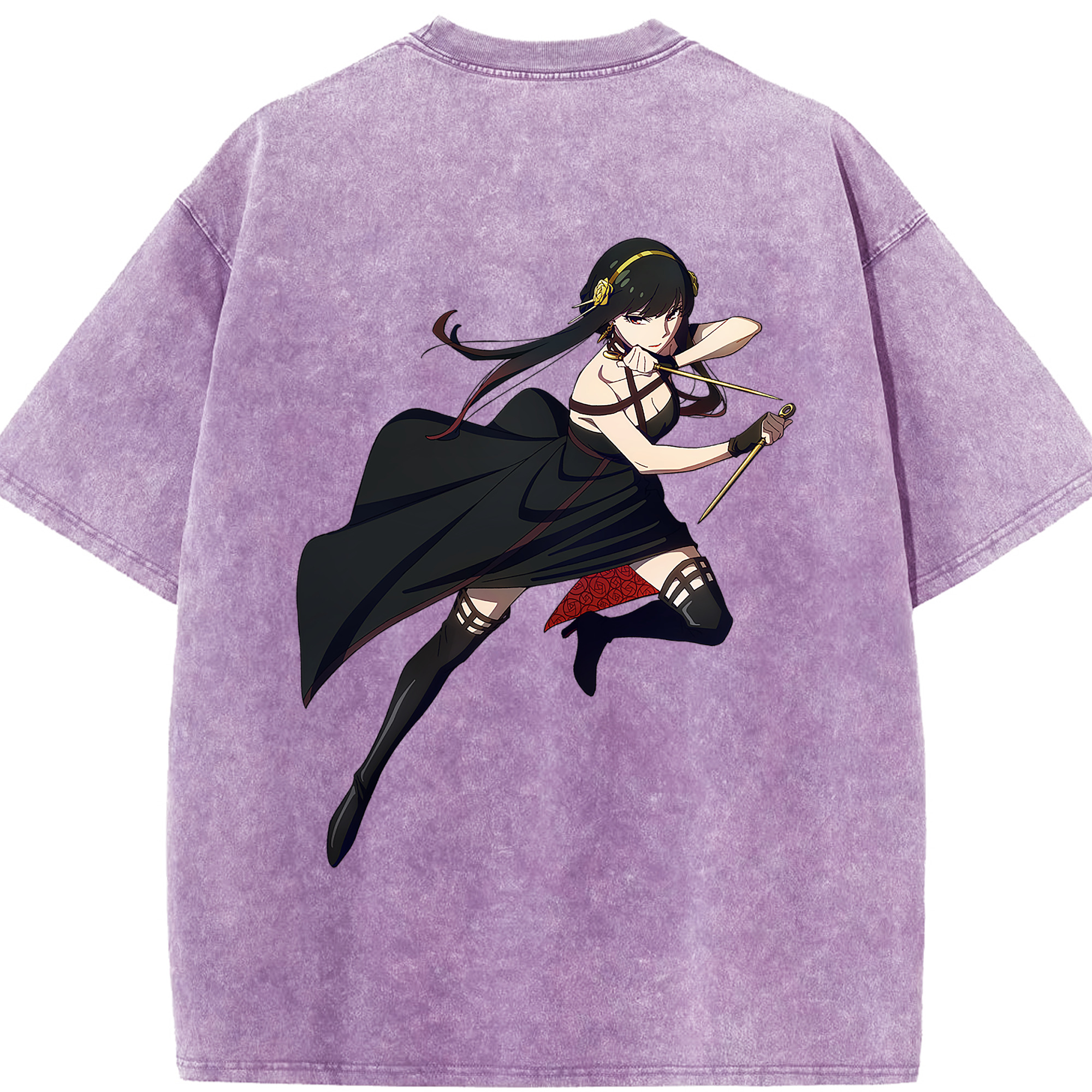 （画像用） SPY×FAMILY间谍家家酒 綿100% ヴィンテージ風 半袖Tシャツ（背面プリント）
