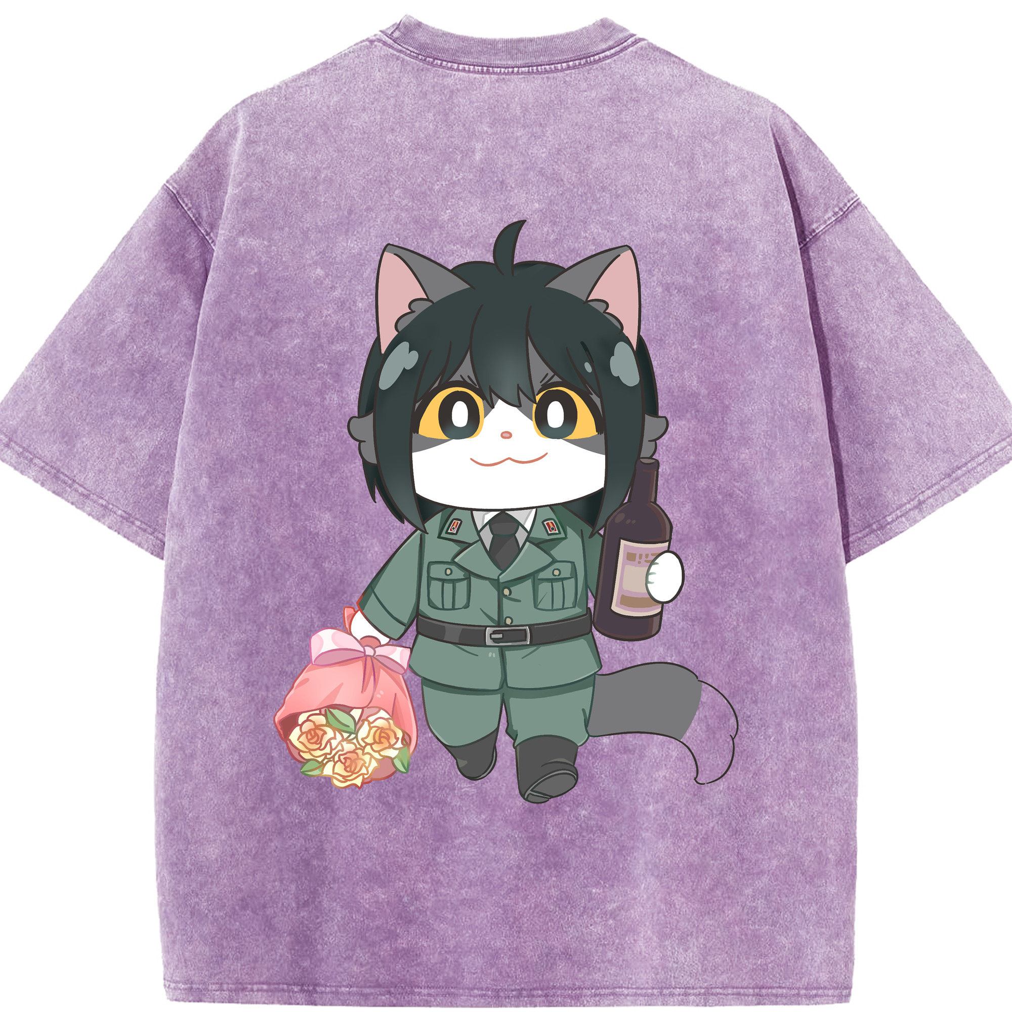 （画像用） SPY×FAMILY间谍家家酒 綿100% ヴィンテージ風 半袖Tシャツ（背面プリント）
