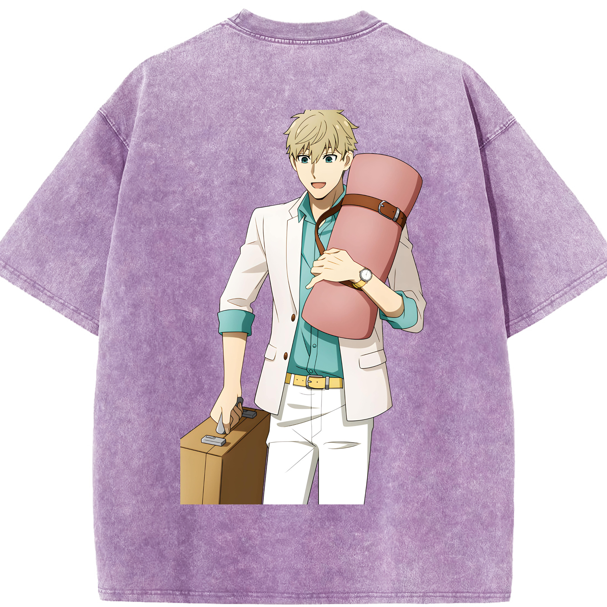 （画像用） SPY×FAMILY间谍家家酒 綿100% ヴィンテージ風 半袖Tシャツ（背面プリント）