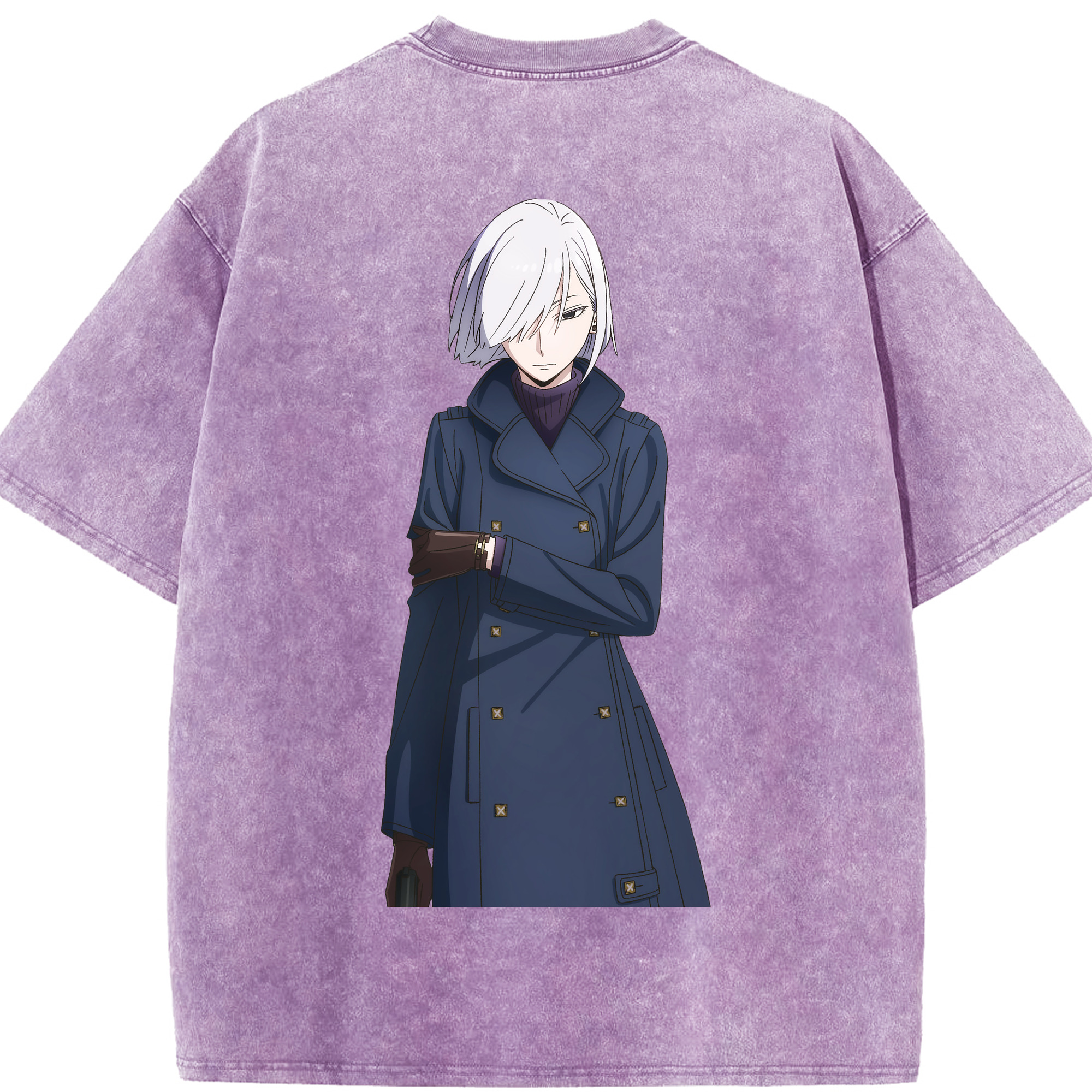 （画像用） SPY×FAMILY间谍家家酒 綿100% ヴィンテージ風 半袖Tシャツ（背面プリント）