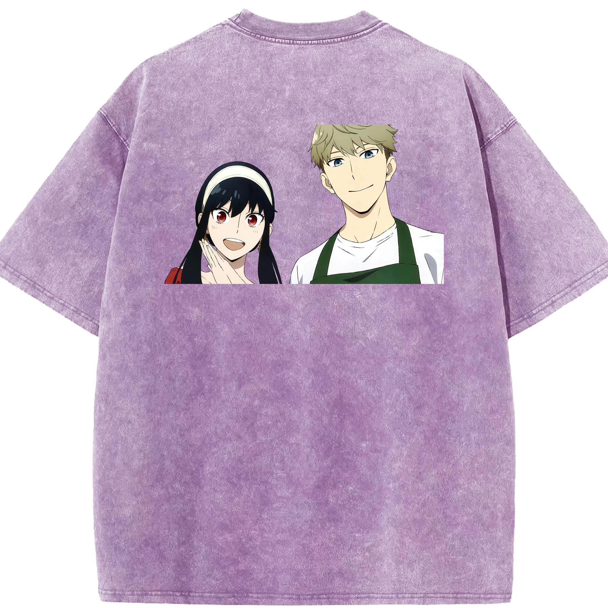 （画像用） SPY×FAMILY间谍家家酒 綿100% ヴィンテージ風 半袖Tシャツ（背面プリント）