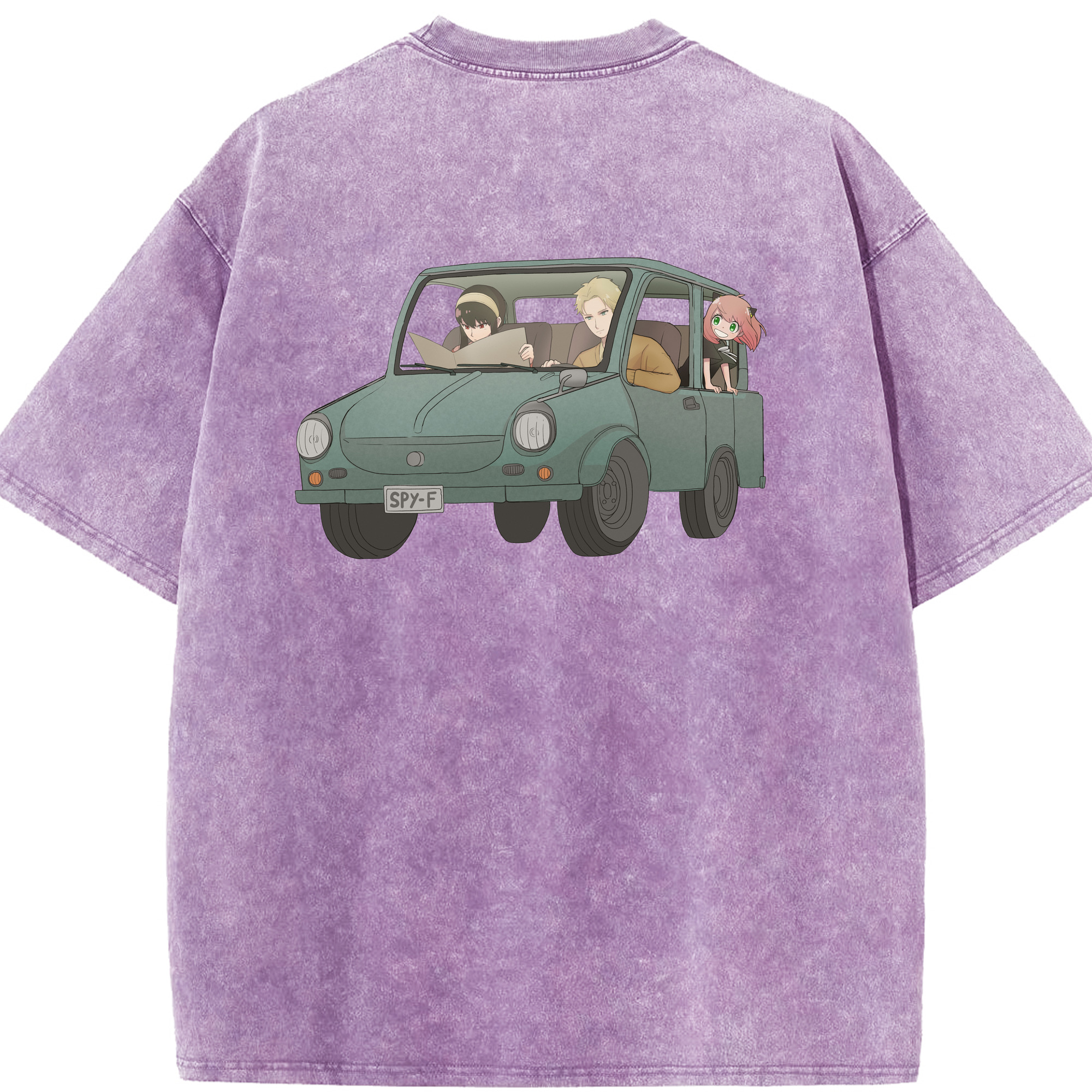 （画像用） SPY×FAMILY间谍家家酒 綿100% ヴィンテージ風 半袖Tシャツ（背面プリント）