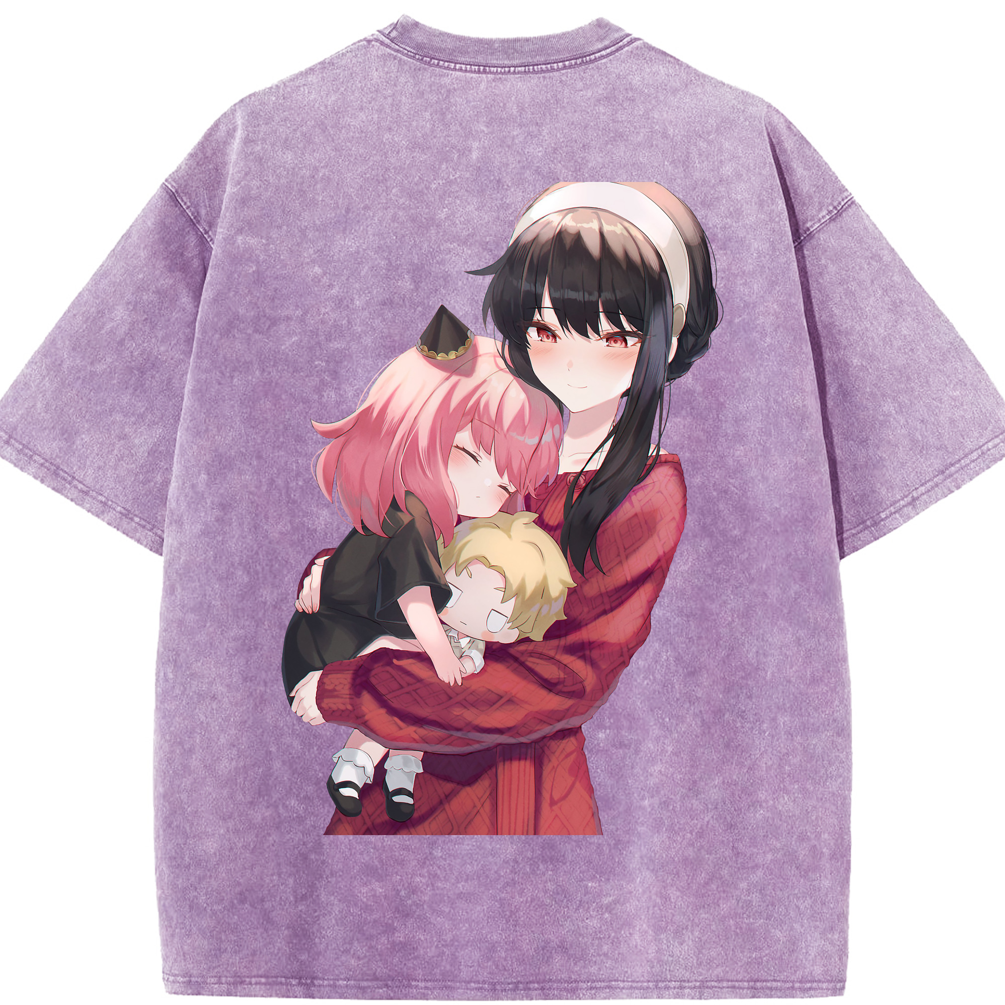 （画像用） SPY×FAMILY间谍家家酒 綿100% ヴィンテージ風 半袖Tシャツ（背面プリント）