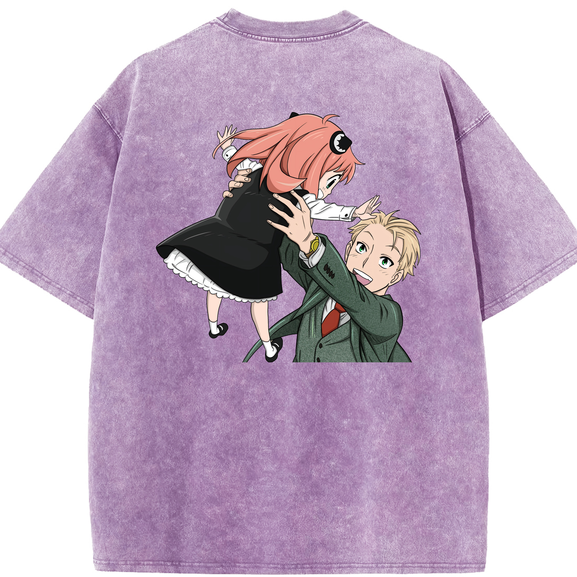 （画像用） SPY×FAMILY间谍家家酒 綿100% ヴィンテージ風 半袖Tシャツ（背面プリント）
