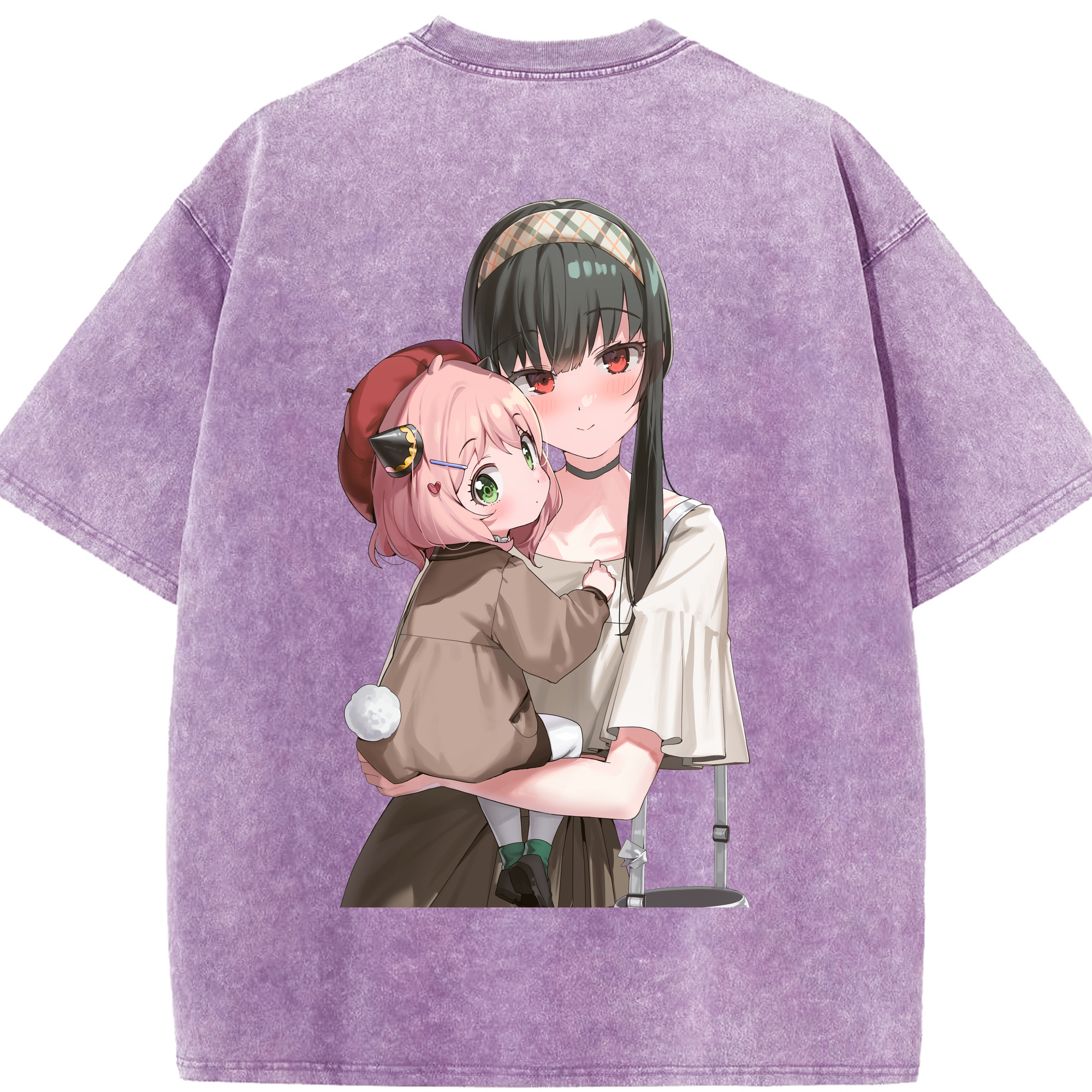 （画像用） SPY×FAMILY间谍家家酒 綿100% ヴィンテージ風 半袖Tシャツ（背面プリント）