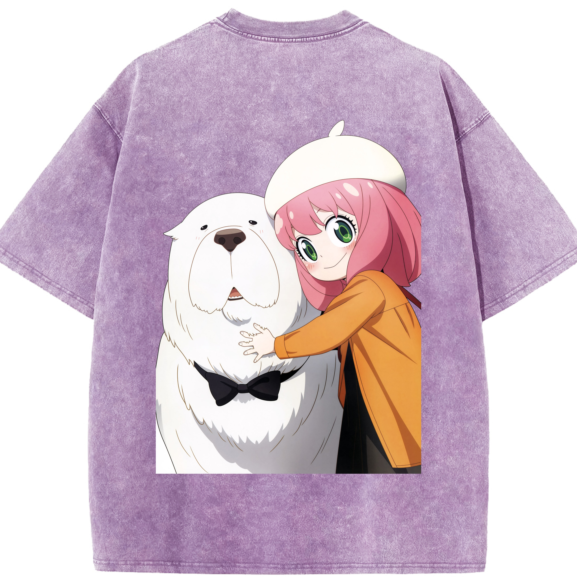 （画像用） SPY×FAMILY间谍家家酒 綿100% ヴィンテージ風 半袖Tシャツ（背面プリント）
