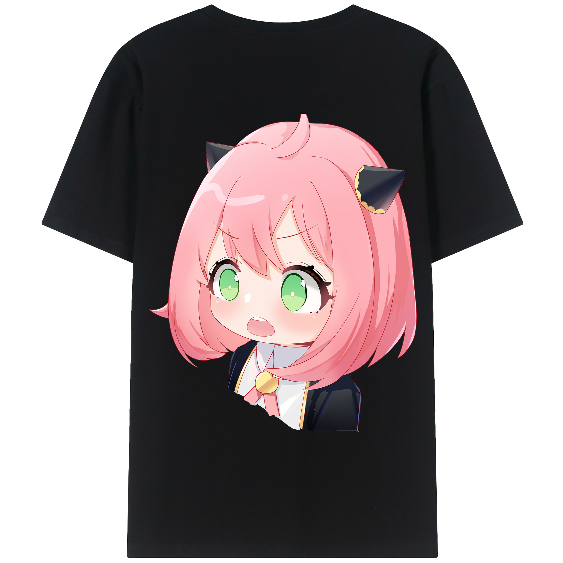 （画像用） SPY×FAMILY间谍家家酒 綿100％ メンズ半袖Tシャツ（バックプリント） 通気性