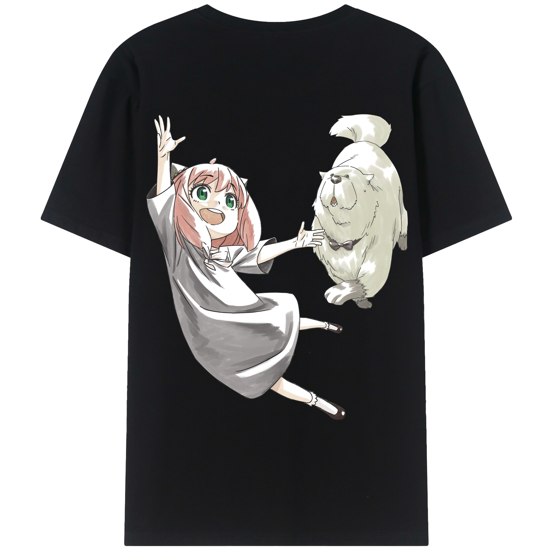 （画像用） SPY×FAMILY间谍家家酒 綿100％ メンズ半袖Tシャツ（バックプリント） 通気性