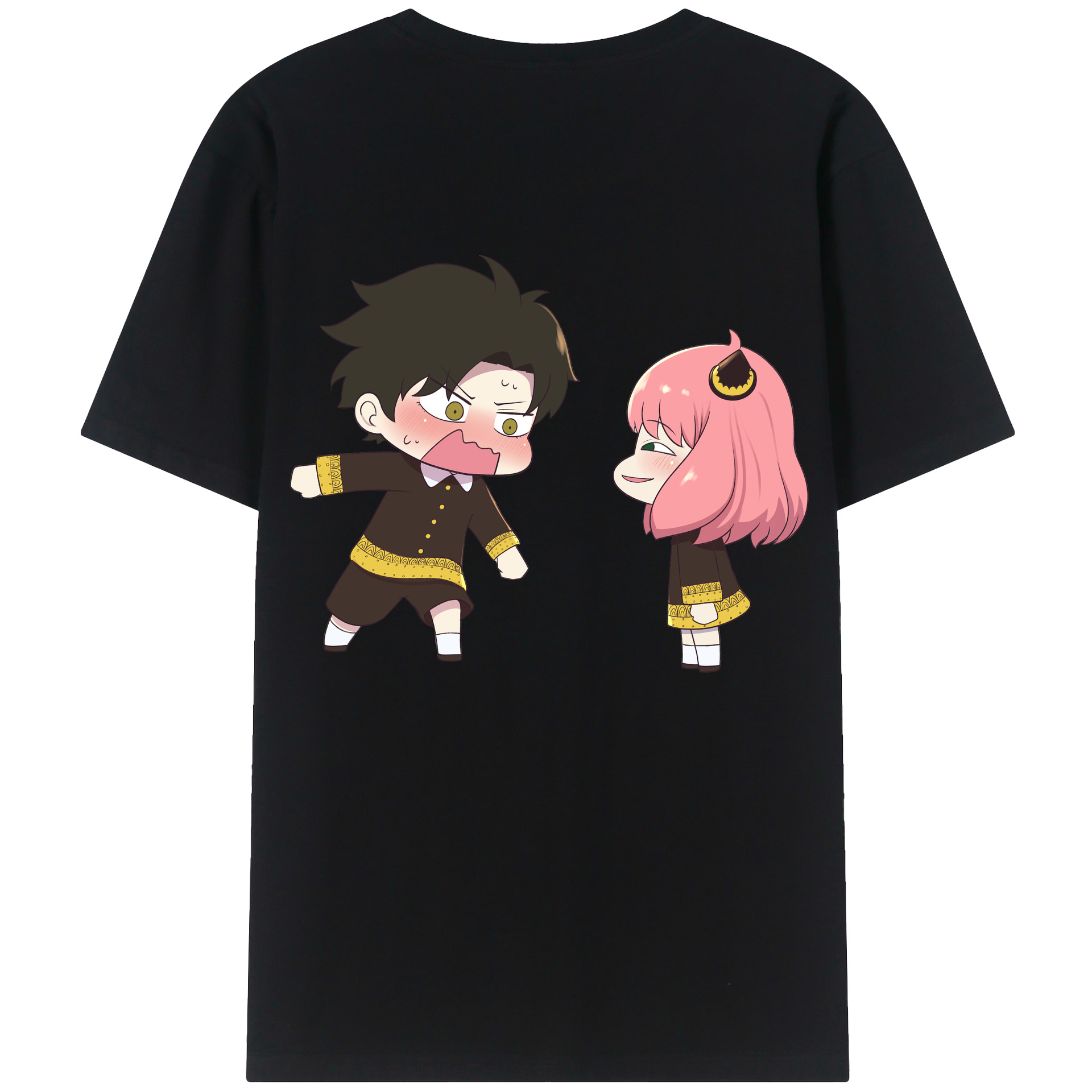（画像用） SPY×FAMILY间谍家家酒 綿100％ メンズ半袖Tシャツ（バックプリント） 通気性