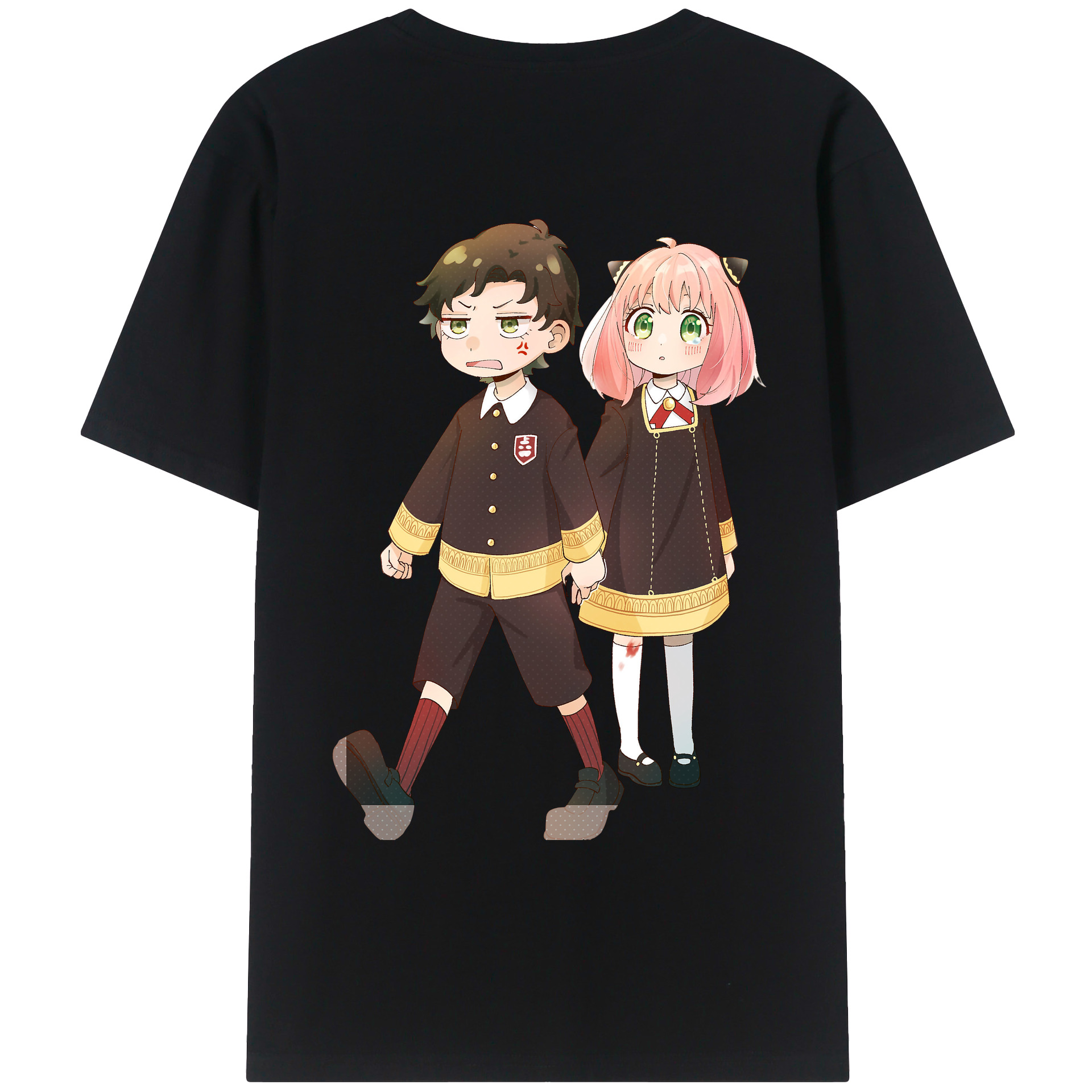 （画像用） SPY×FAMILY间谍家家酒 綿100％ メンズ半袖Tシャツ（バックプリント） 通気性