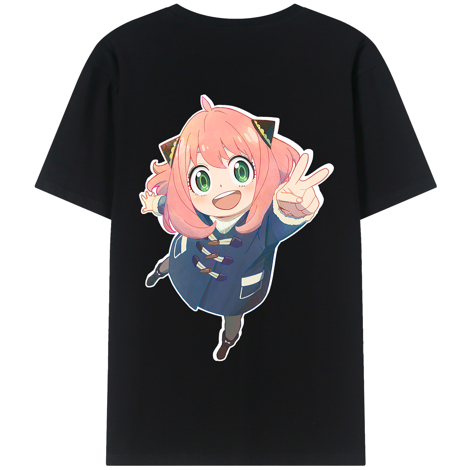 （画像用） SPY×FAMILY间谍家家酒 綿100％ メンズ半袖Tシャツ（バックプリント） 通気性