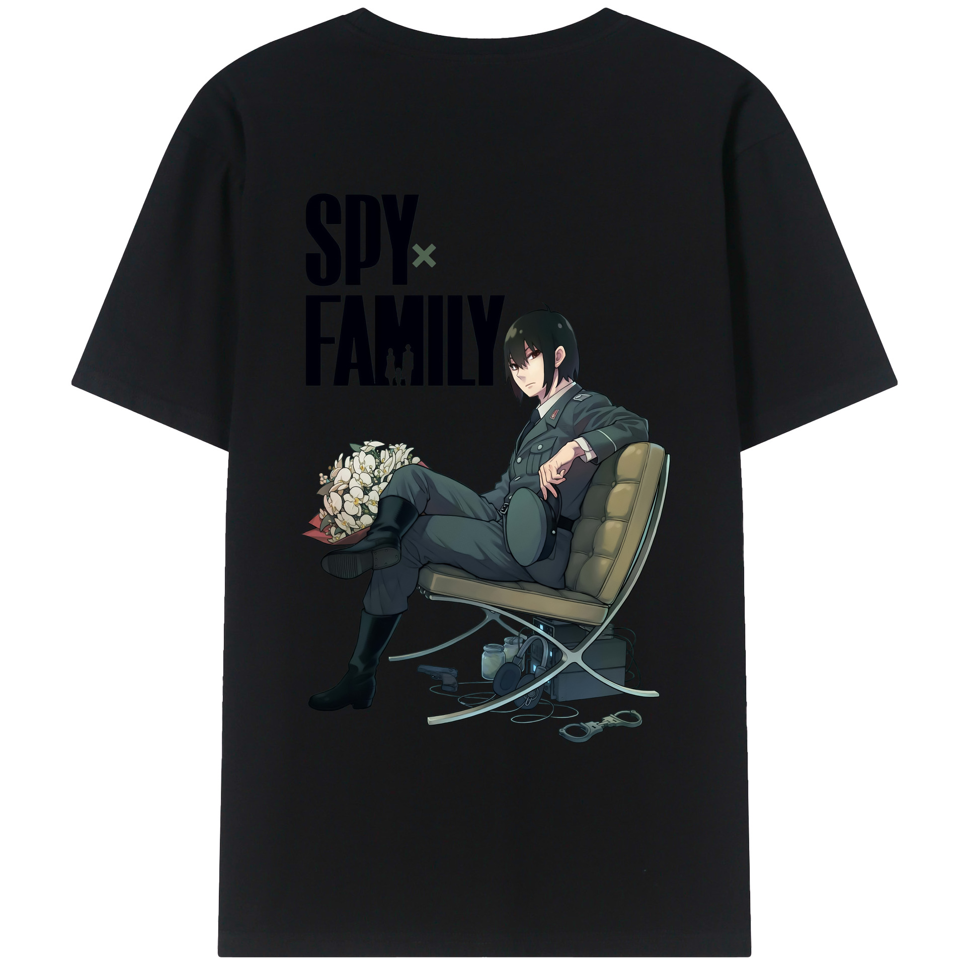 （画像用） SPY×FAMILY间谍家家酒 綿100％ メンズ半袖Tシャツ（バックプリント） 通気性