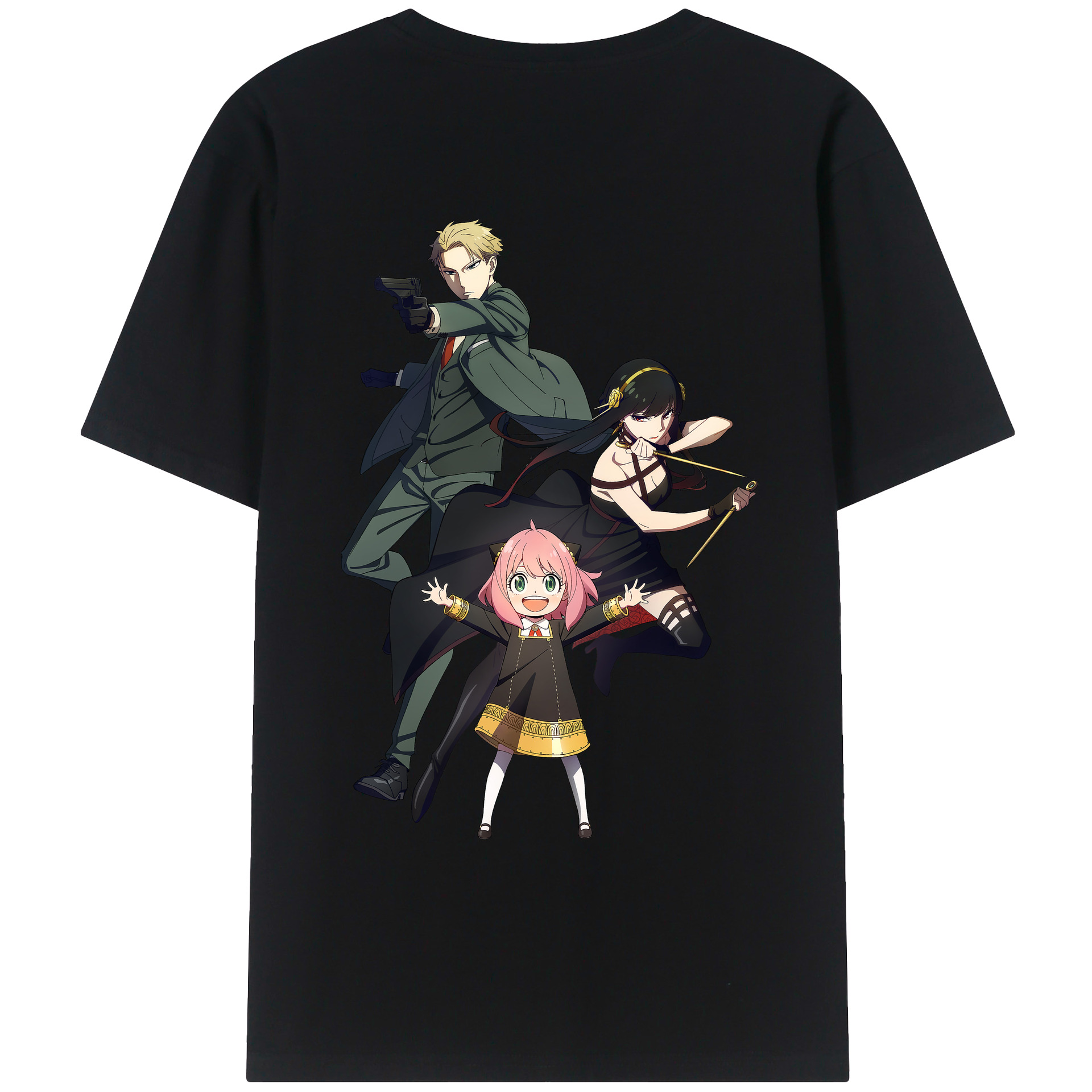 （画像用） SPY×FAMILY间谍家家酒 綿100％ メンズ半袖Tシャツ（バックプリント） 通気性