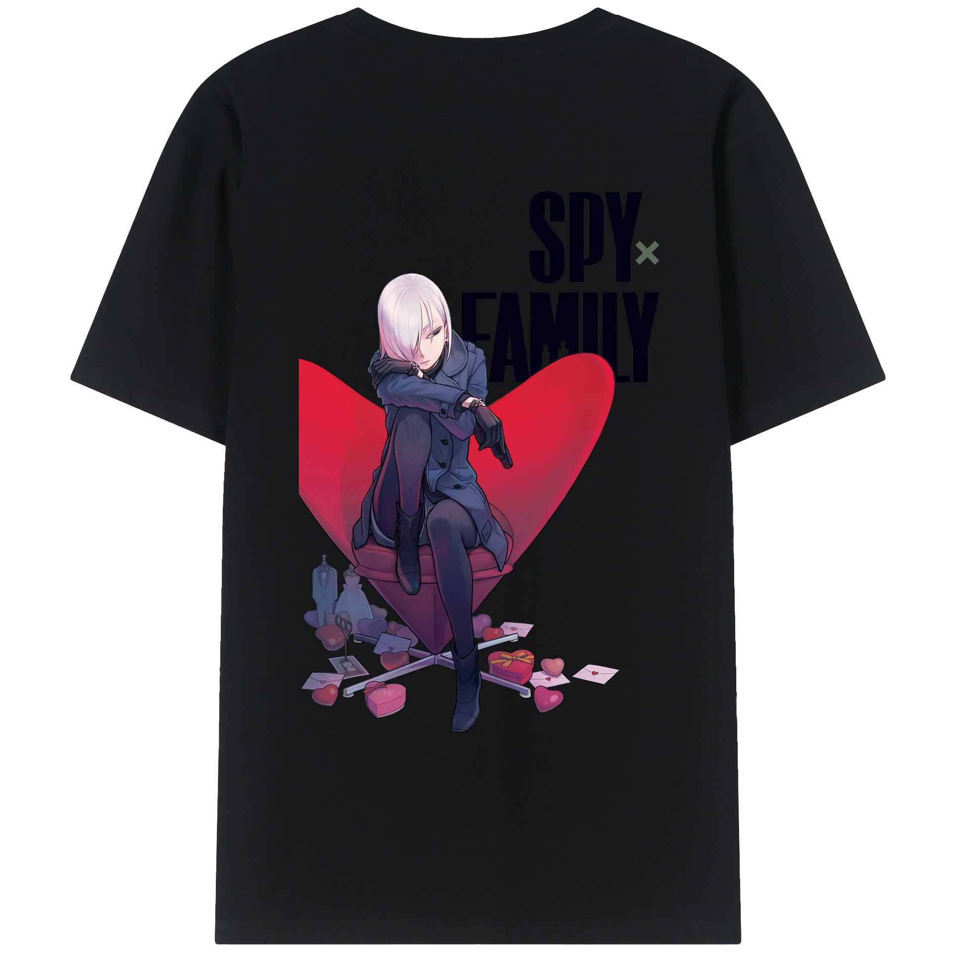 （画像用） SPY×FAMILY间谍家家酒 綿100％ メンズ半袖Tシャツ（バックプリント） 通気性