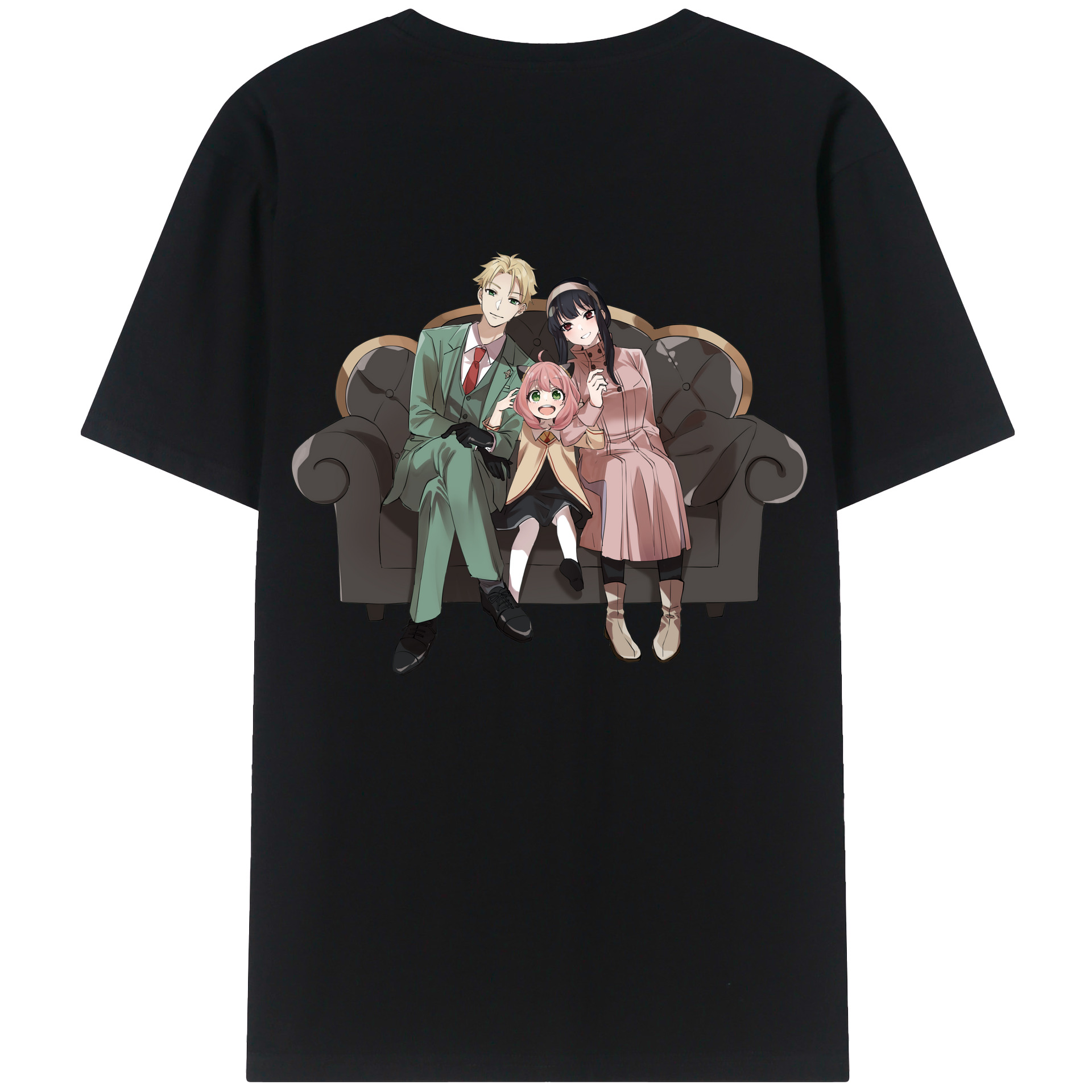 （画像用） SPY×FAMILY间谍家家酒 綿100％ メンズ半袖Tシャツ（バックプリント） 通気性