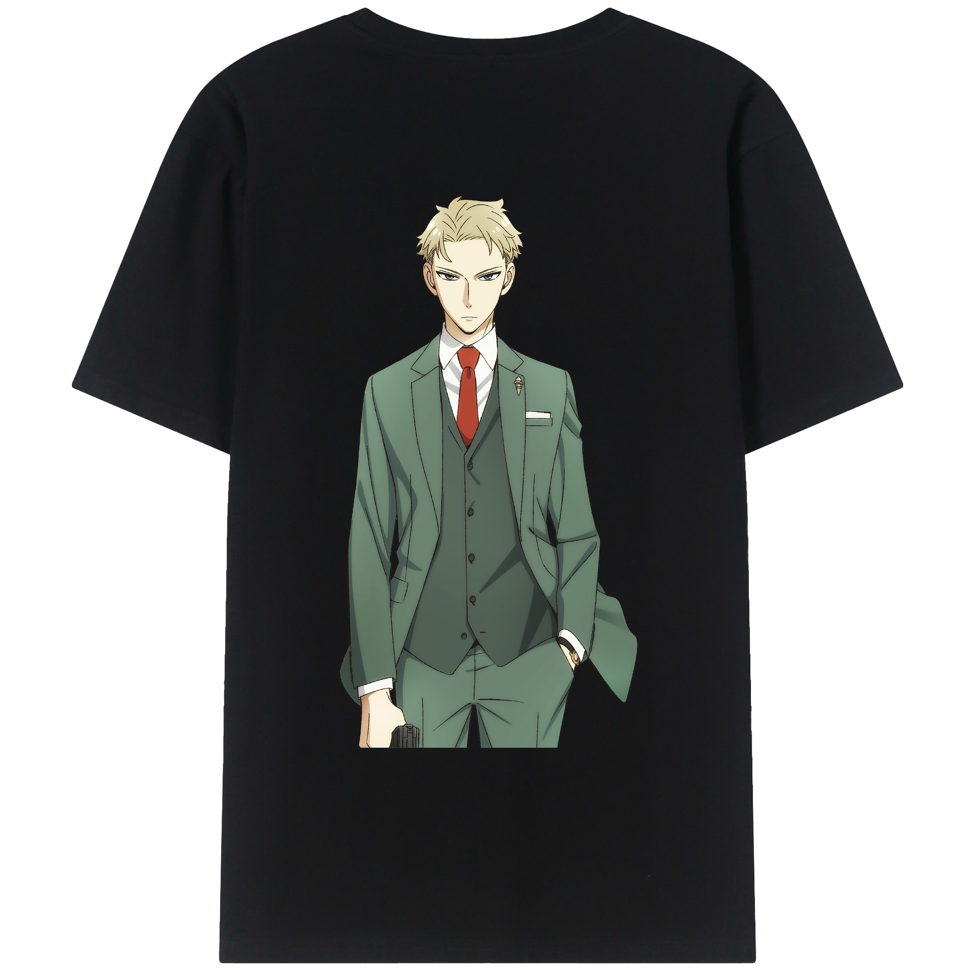（画像用） SPY×FAMILY间谍家家酒 綿100％ メンズ半袖Tシャツ（バックプリント） 通気性