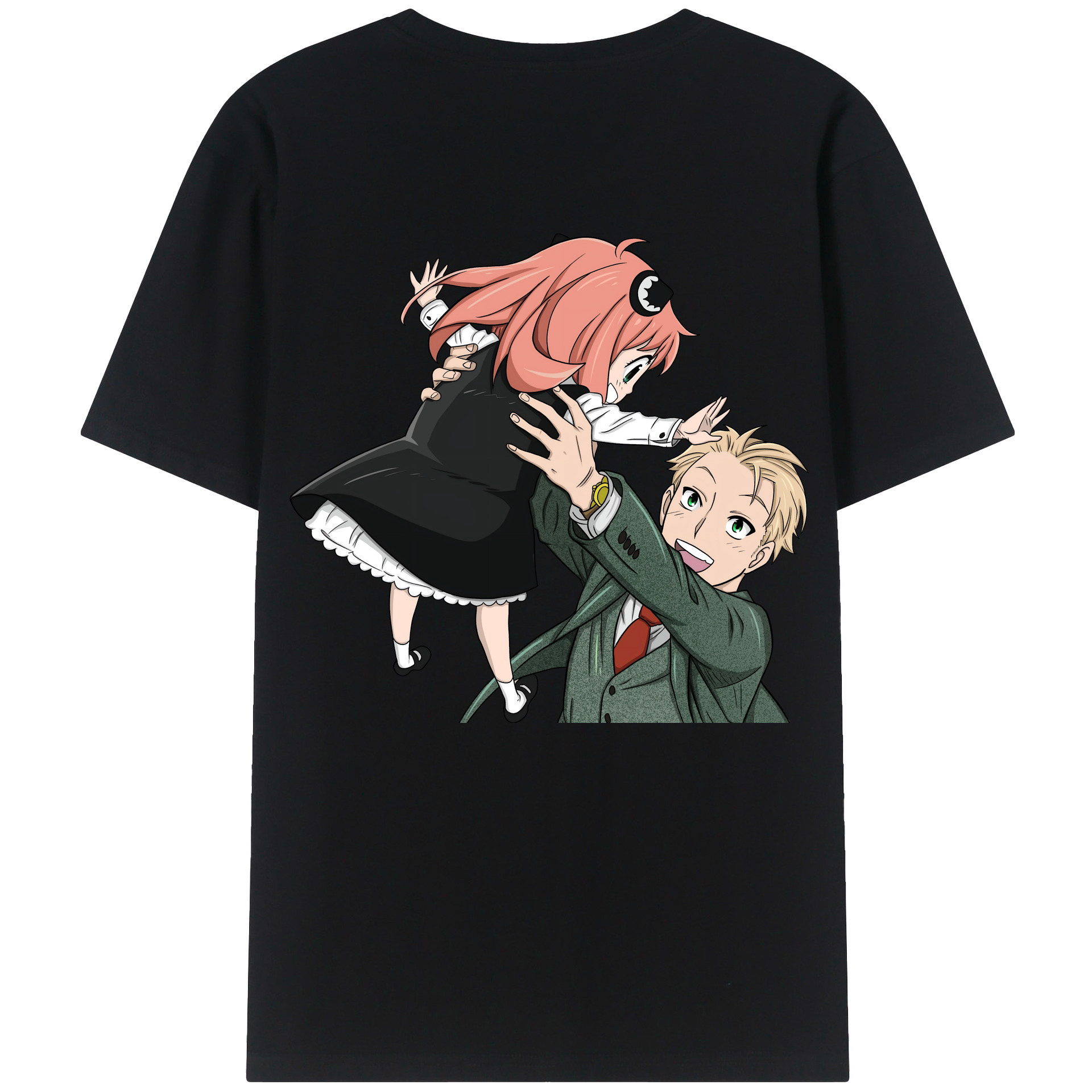 （画像用） SPY×FAMILY间谍家家酒 綿100％ メンズ半袖Tシャツ（バックプリント） 通気性