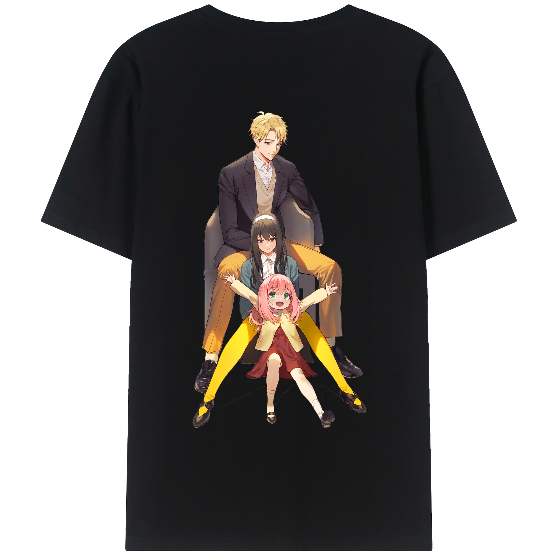 （画像用） SPY×FAMILY间谍家家酒 綿100％ メンズ半袖Tシャツ（バックプリント） 通気性