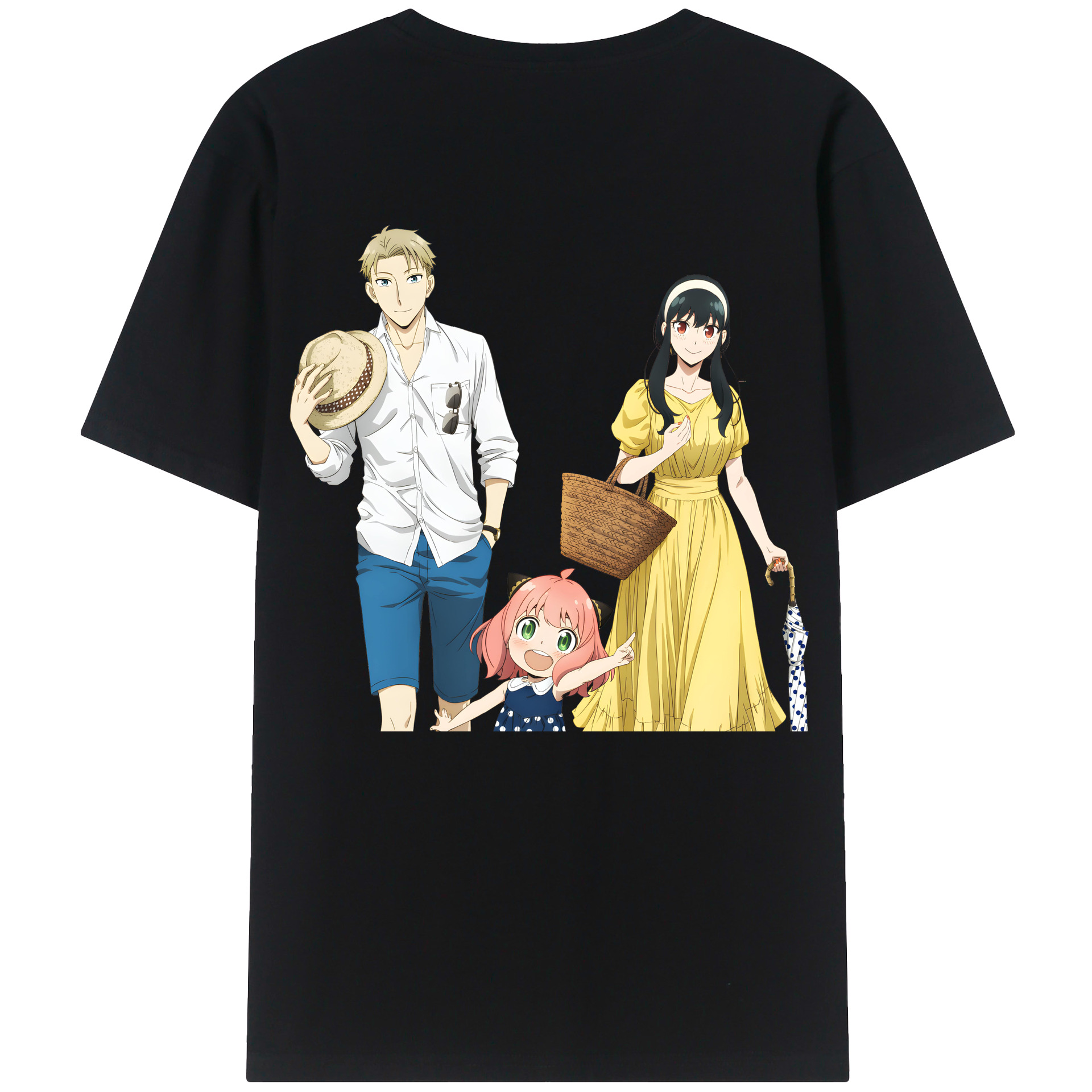 （画像用） SPY×FAMILY间谍家家酒 綿100％ メンズ半袖Tシャツ（バックプリント） 通気性