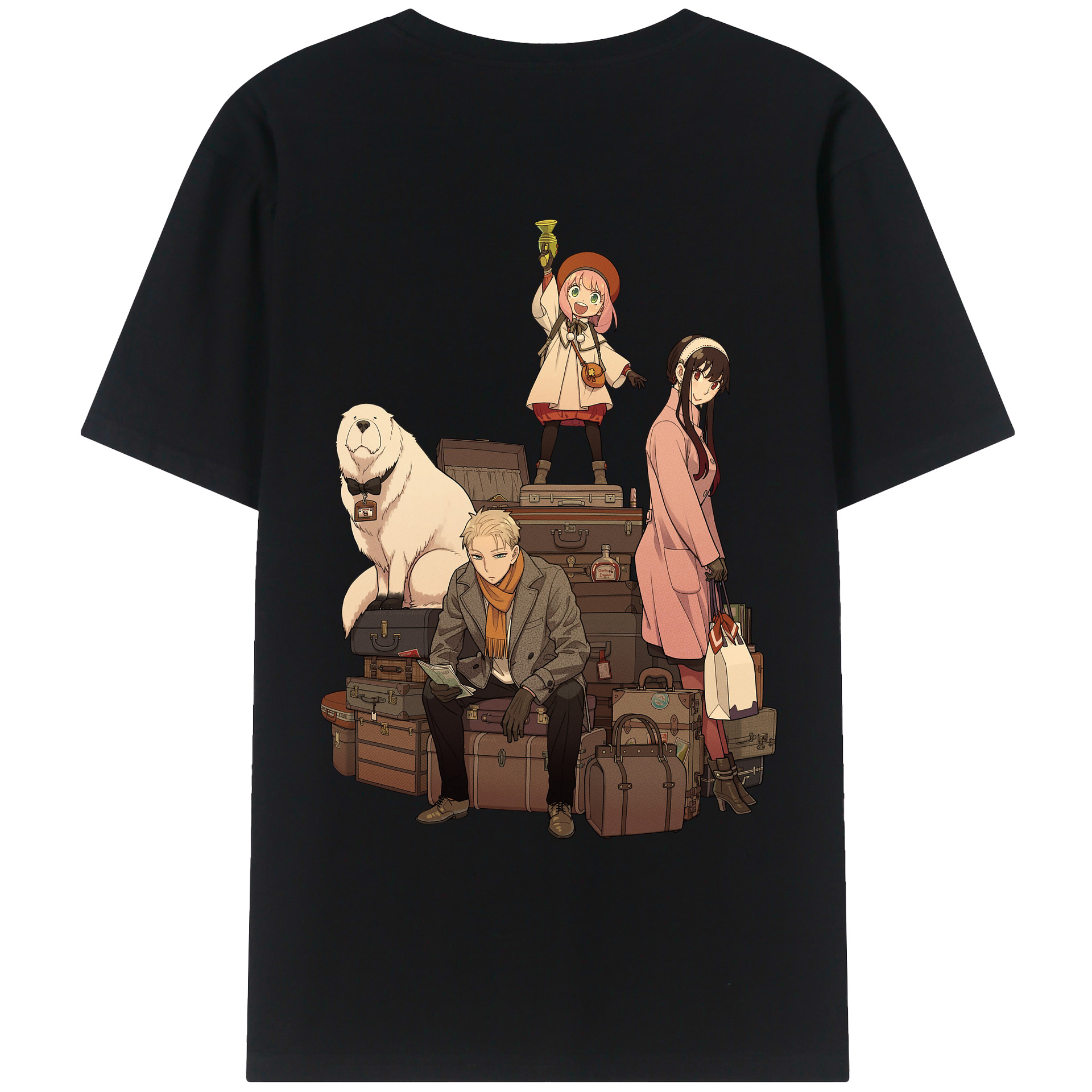 （画像用） SPY×FAMILY间谍家家酒 綿100％ メンズ半袖Tシャツ（バックプリント） 通気性