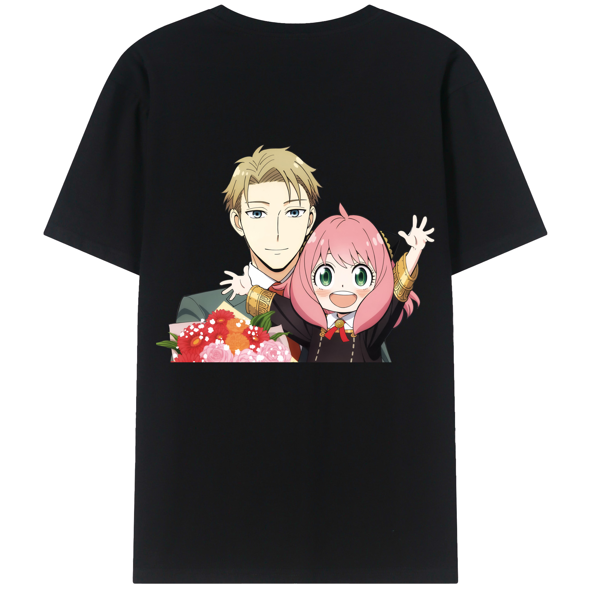 （画像用） SPY×FAMILY间谍家家酒 綿100％ メンズ半袖Tシャツ（バックプリント） 通気性