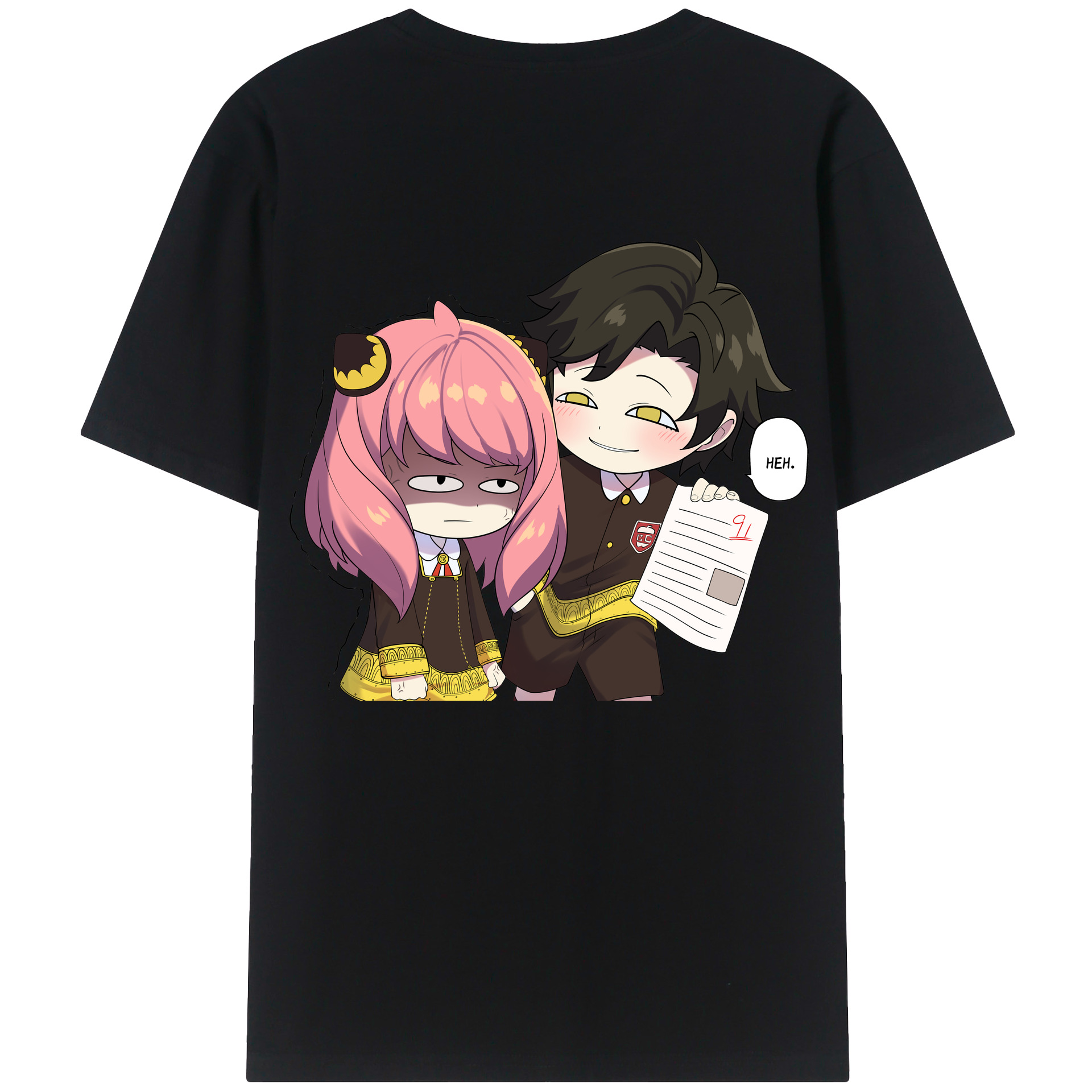 （画像用） SPY×FAMILY间谍家家酒 綿100％ メンズ半袖Tシャツ（バックプリント） 通気性