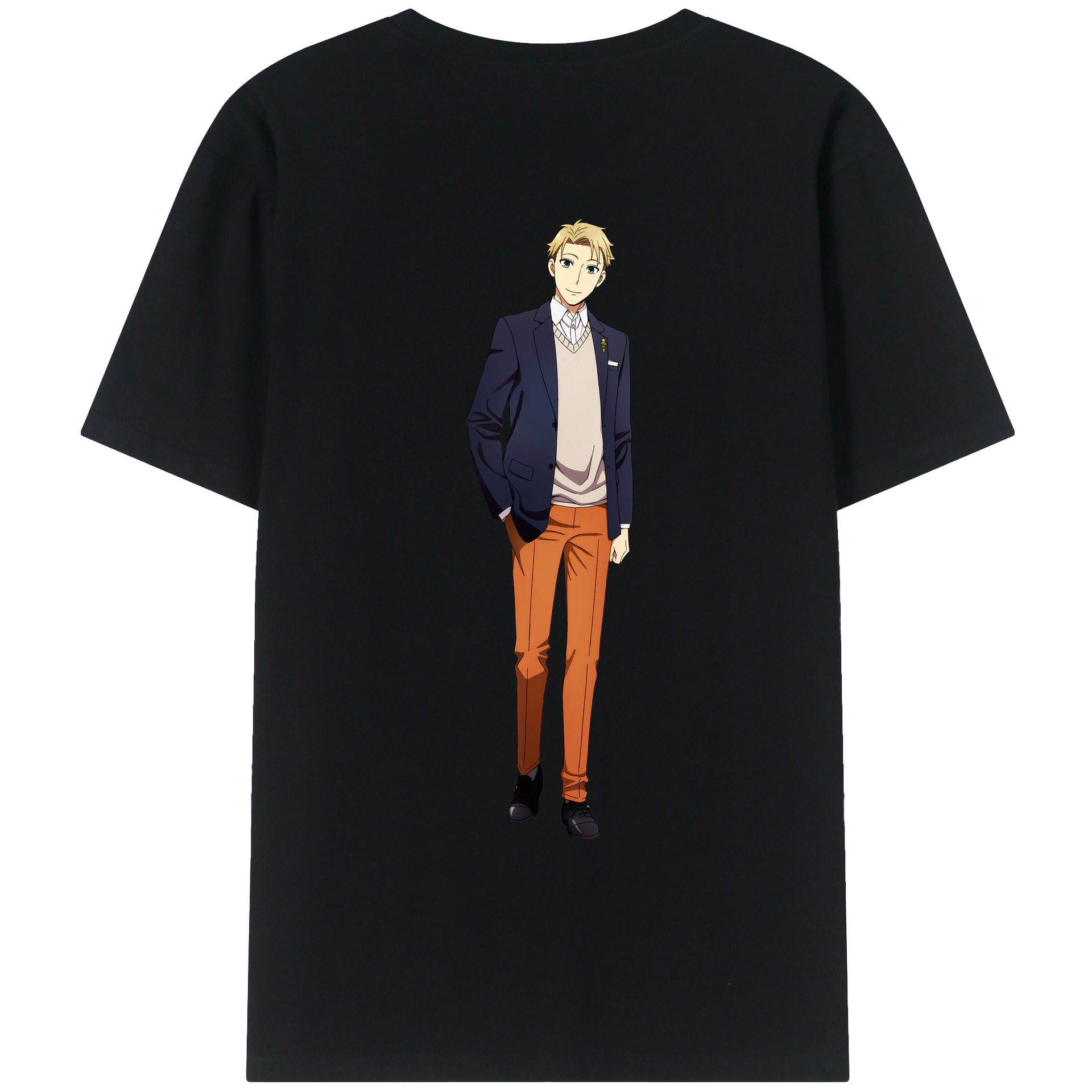 （画像用） SPY×FAMILY间谍家家酒 綿100％ メンズ半袖Tシャツ（バックプリント） 通気性