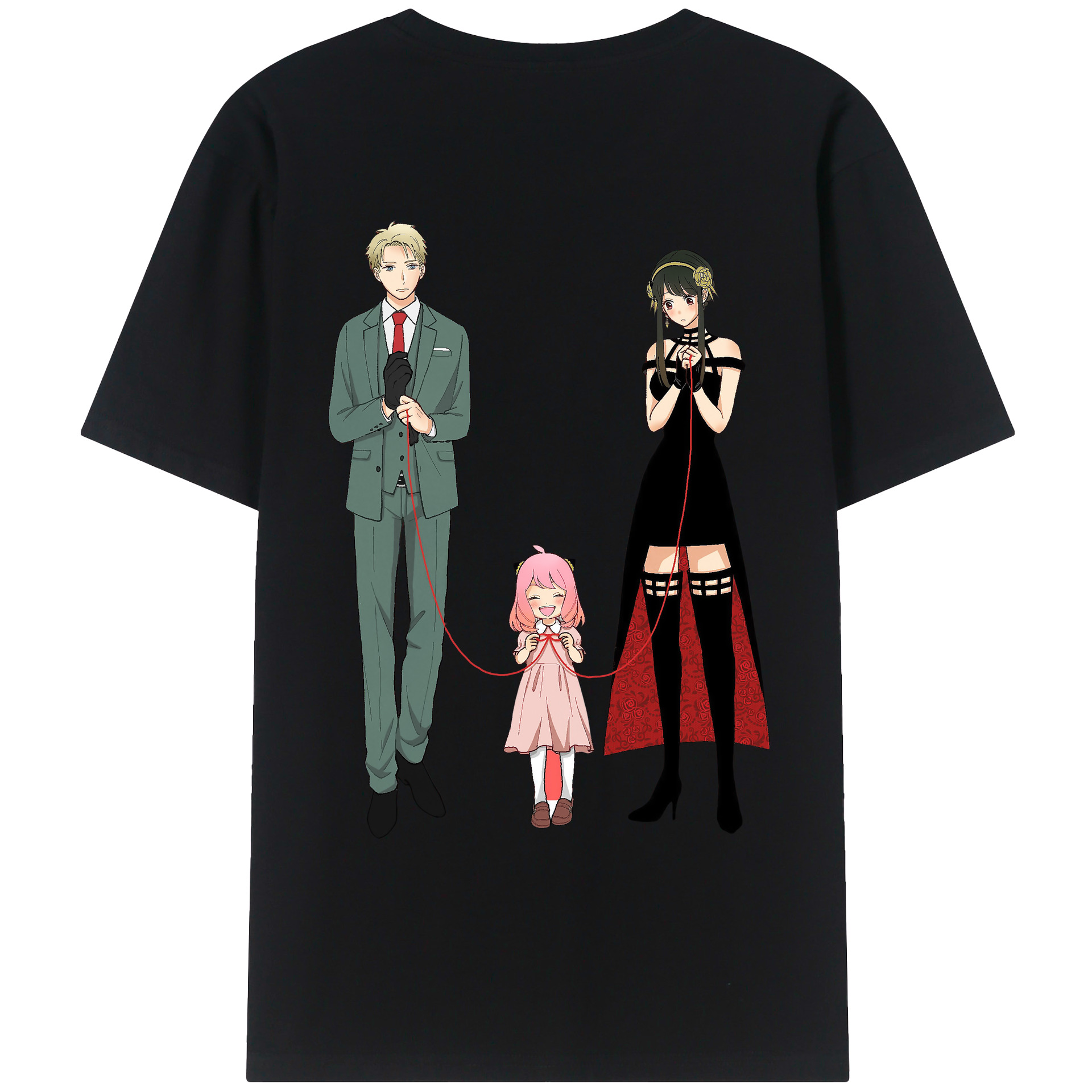 （画像用） SPY×FAMILY间谍家家酒 綿100％ メンズ半袖Tシャツ（バックプリント） 通気性