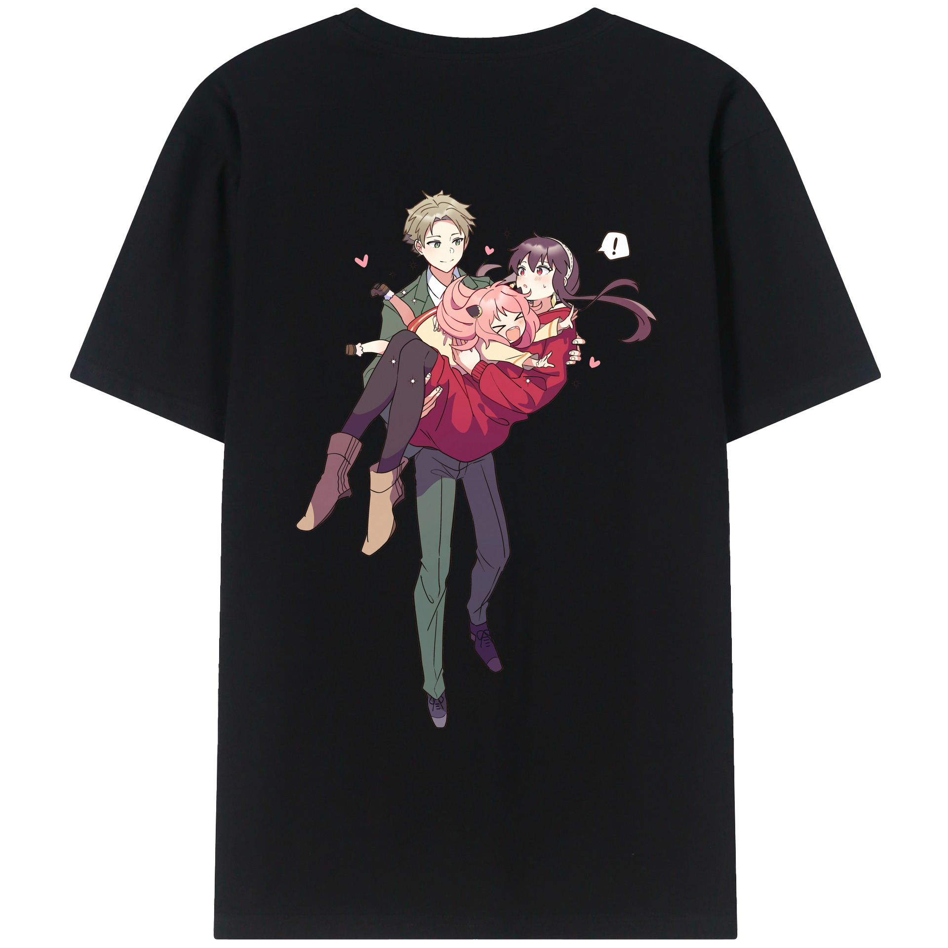 （画像用） SPY×FAMILY间谍家家酒 綿100％ メンズ半袖Tシャツ（バックプリント） 通気性