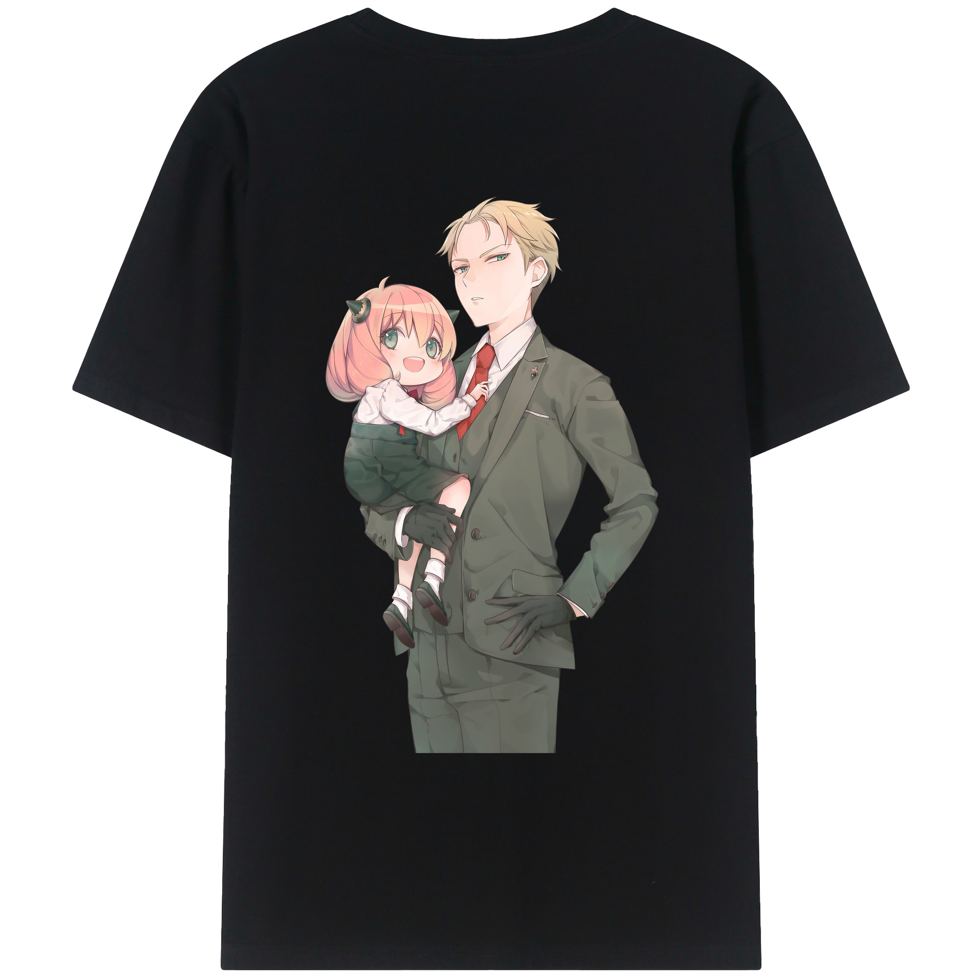 （画像用） SPY×FAMILY间谍家家酒 綿100％ メンズ半袖Tシャツ（バックプリント） 通気性