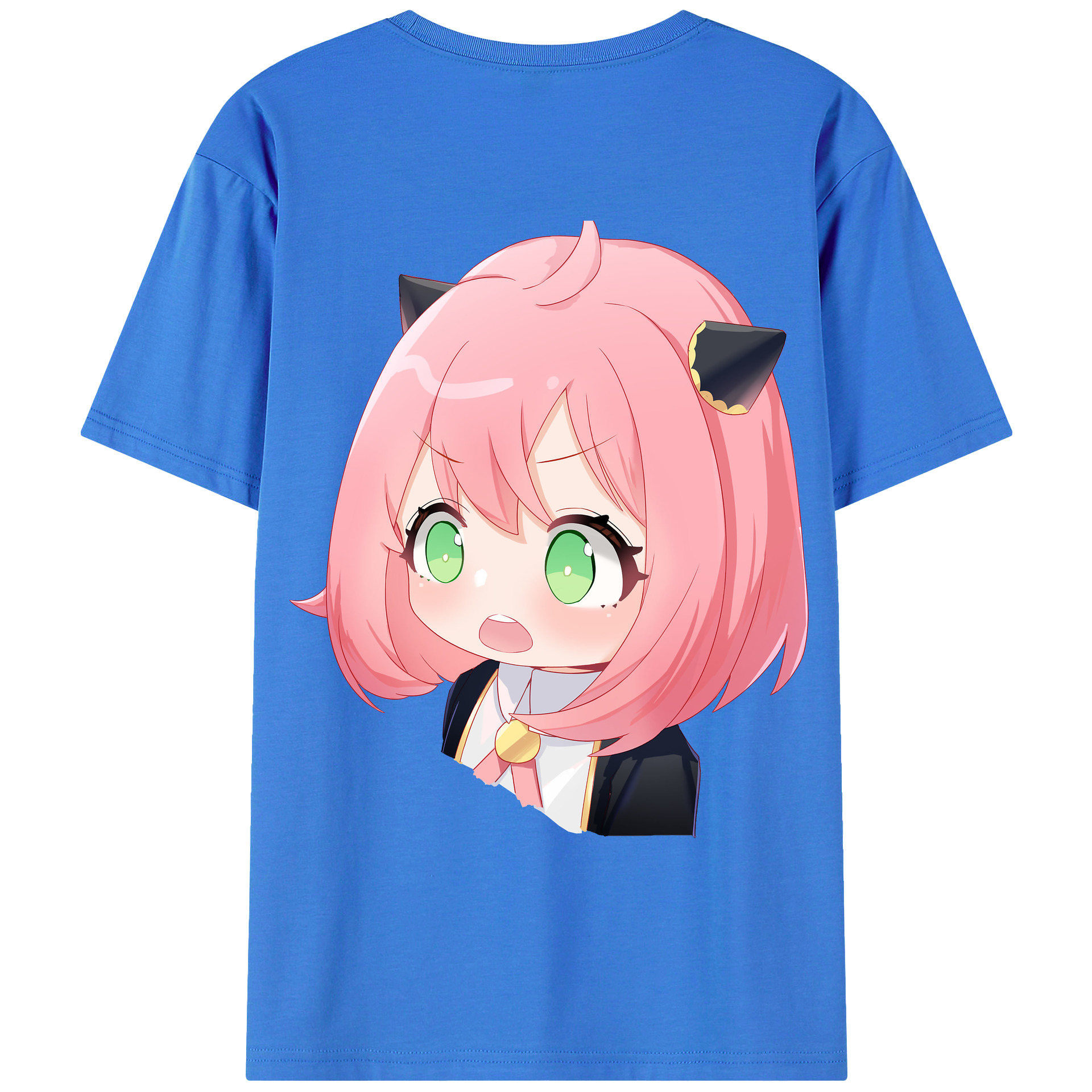 （画像用） SPY×FAMILY间谍家家酒 綿100％ メンズ半袖Tシャツ（バックプリント） 通気性