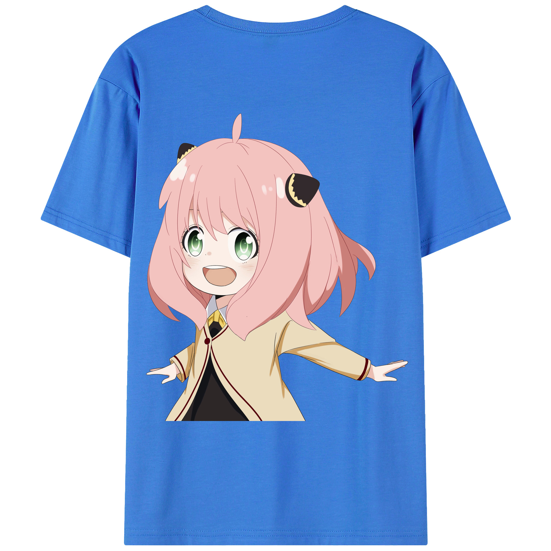 （画像用） SPY×FAMILY间谍家家酒 綿100％ メンズ半袖Tシャツ（バックプリント） 通気性