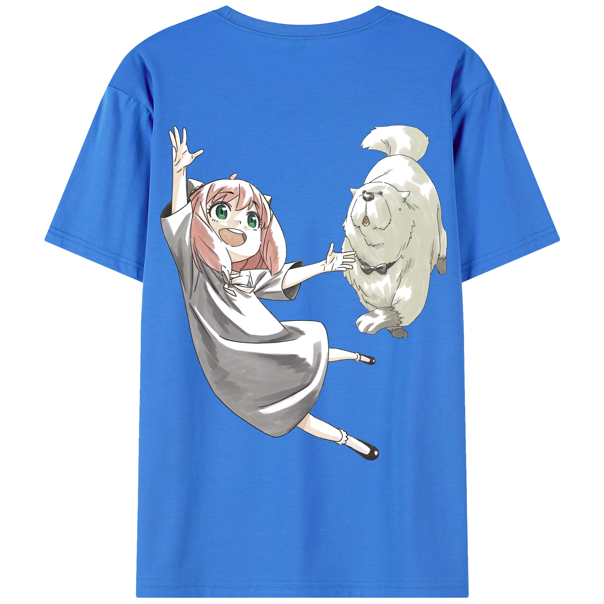 （画像用） SPY×FAMILY间谍家家酒 綿100％ メンズ半袖Tシャツ（バックプリント） 通気性