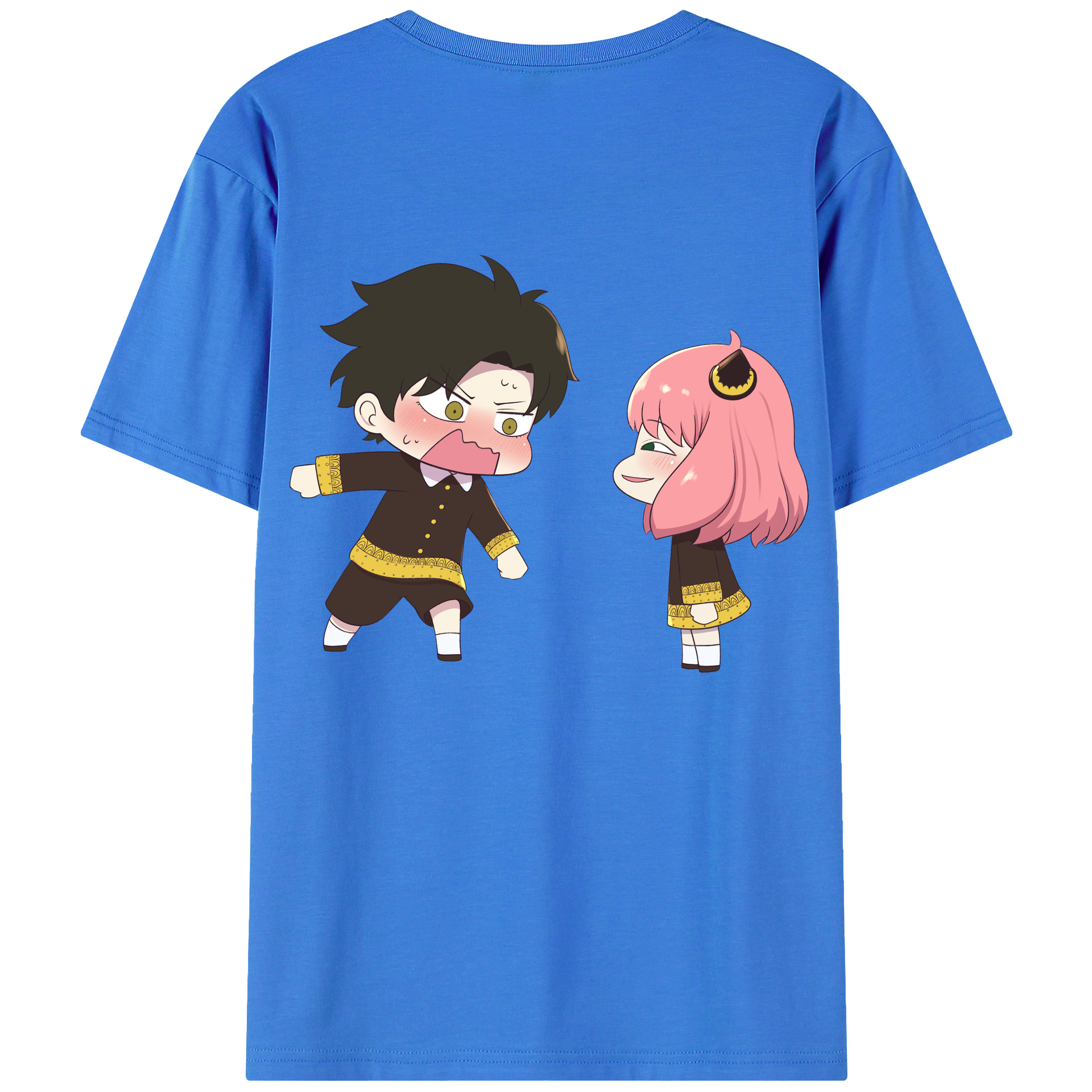 （画像用） SPY×FAMILY间谍家家酒 綿100％ メンズ半袖Tシャツ（バックプリント） 通気性