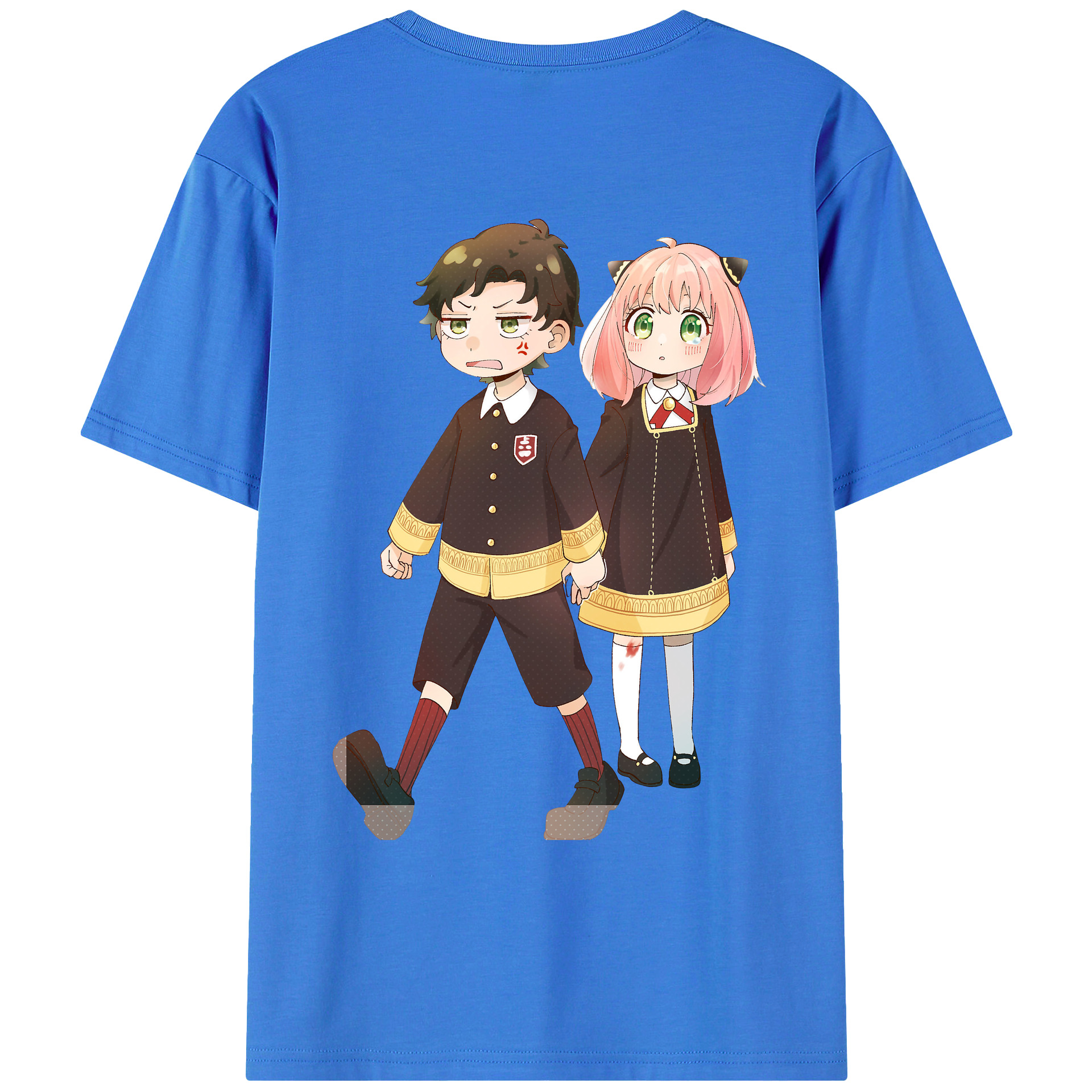 （画像用） SPY×FAMILY间谍家家酒 綿100％ メンズ半袖Tシャツ（バックプリント） 通気性