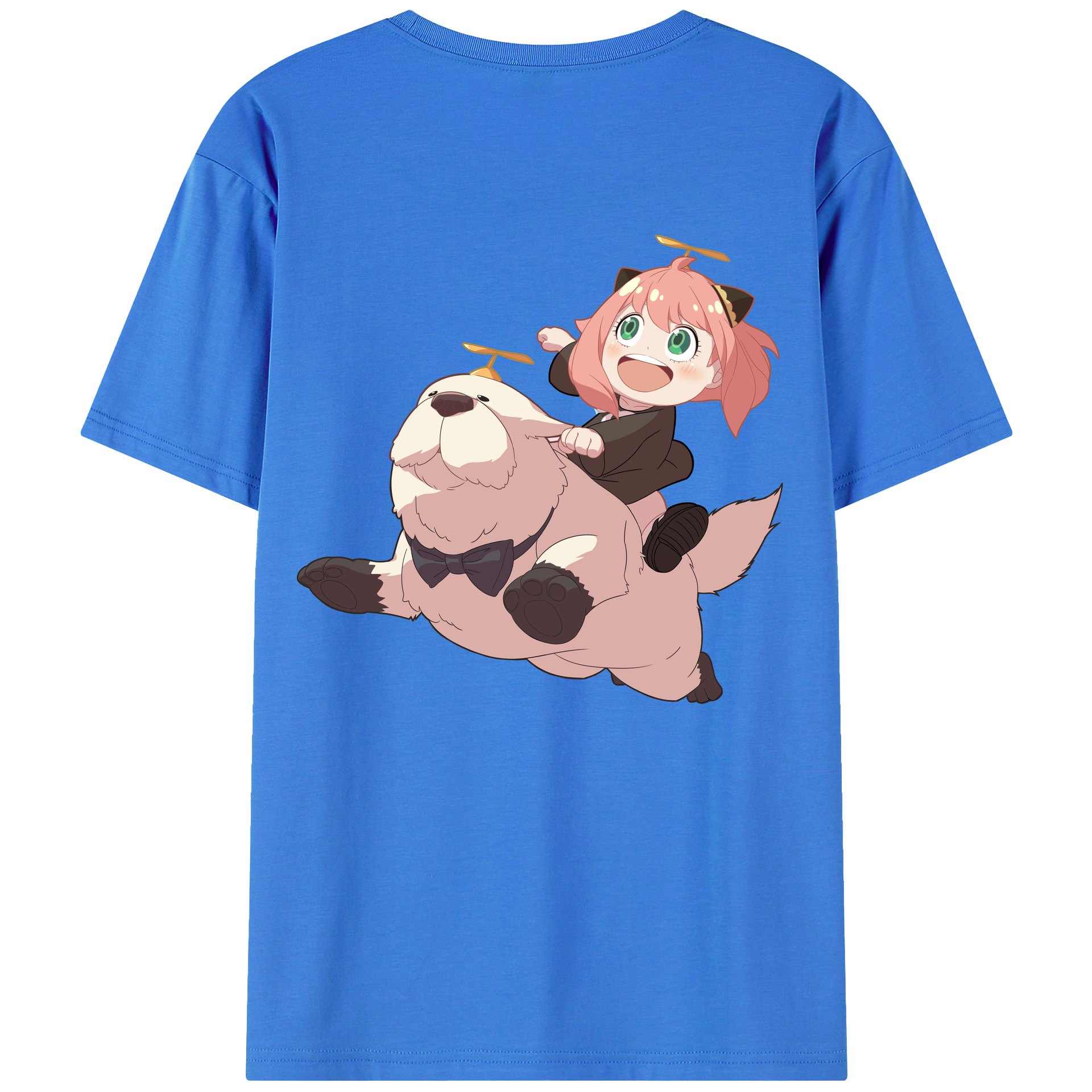 （画像用） SPY×FAMILY间谍家家酒 綿100％ メンズ半袖Tシャツ（バックプリント） 通気性