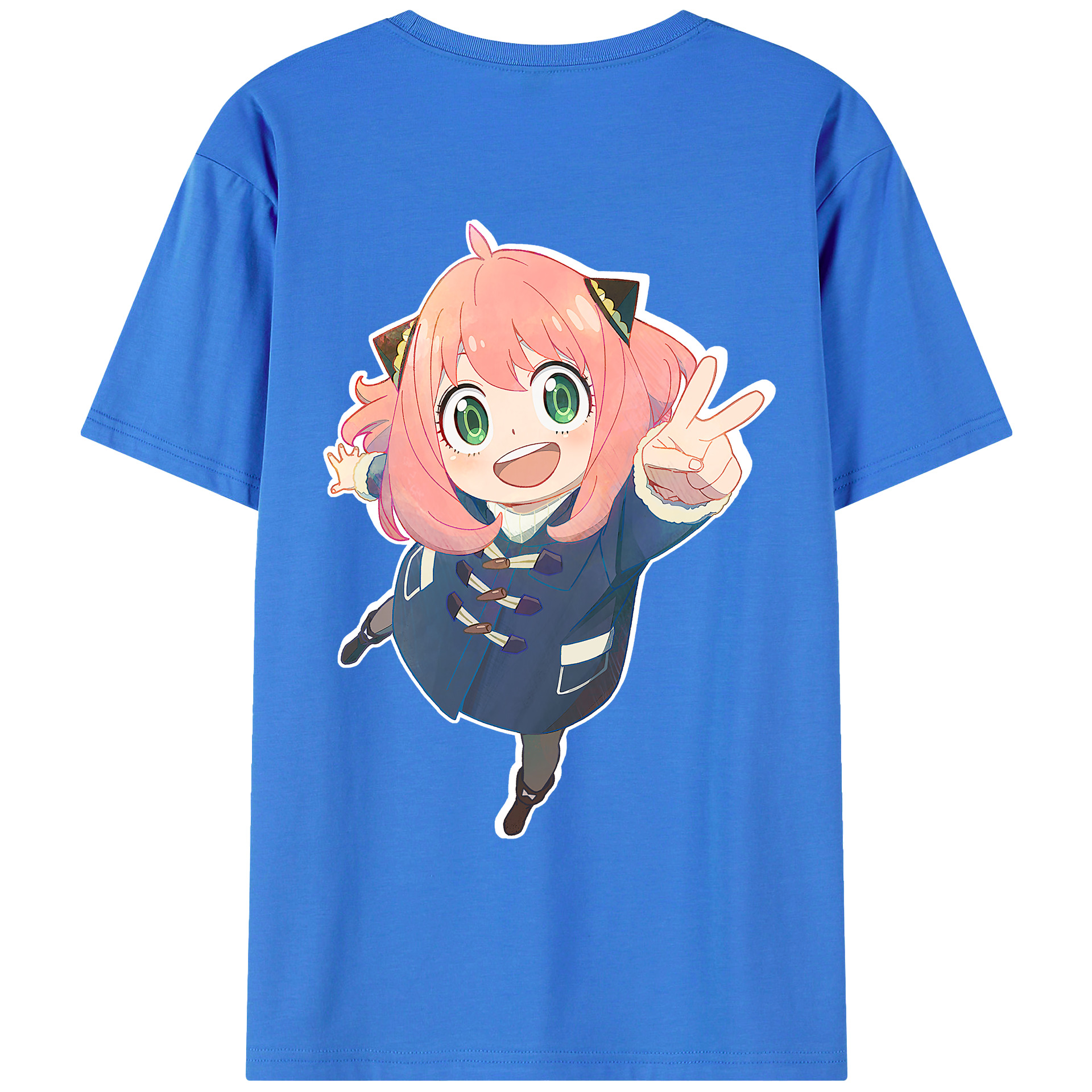（画像用） SPY×FAMILY间谍家家酒 綿100％ メンズ半袖Tシャツ（バックプリント） 通気性