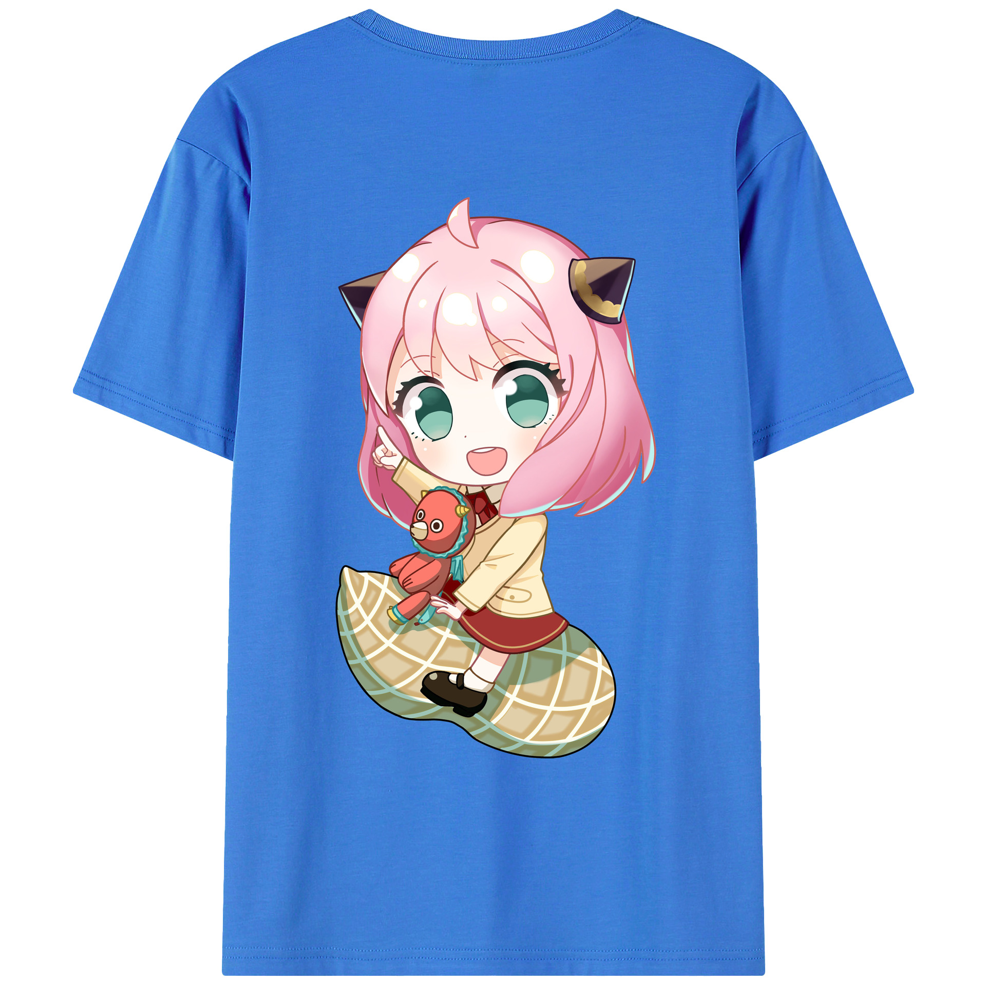 （画像用） SPY×FAMILY间谍家家酒 綿100％ メンズ半袖Tシャツ（バックプリント） 通気性